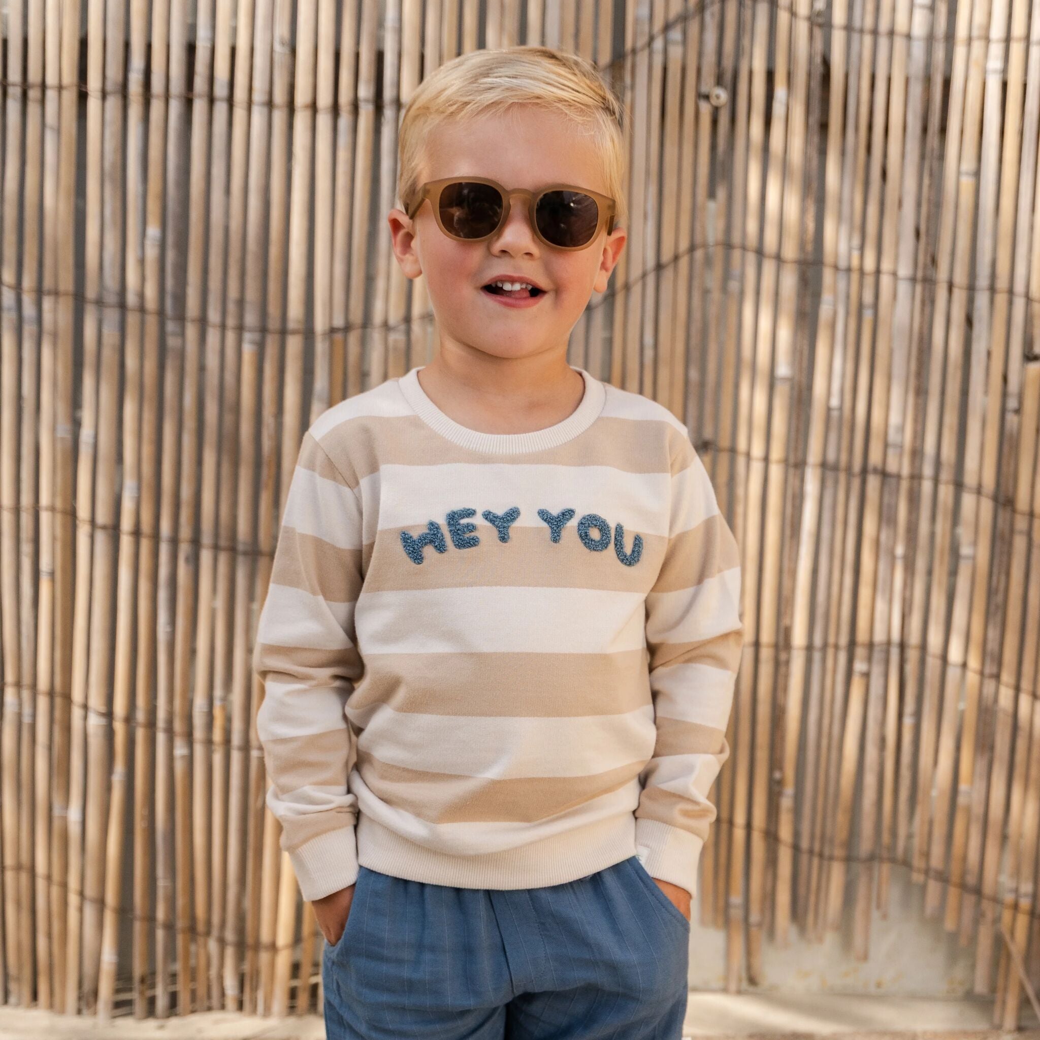 Sweater - Sand - Biscuit Stripe 