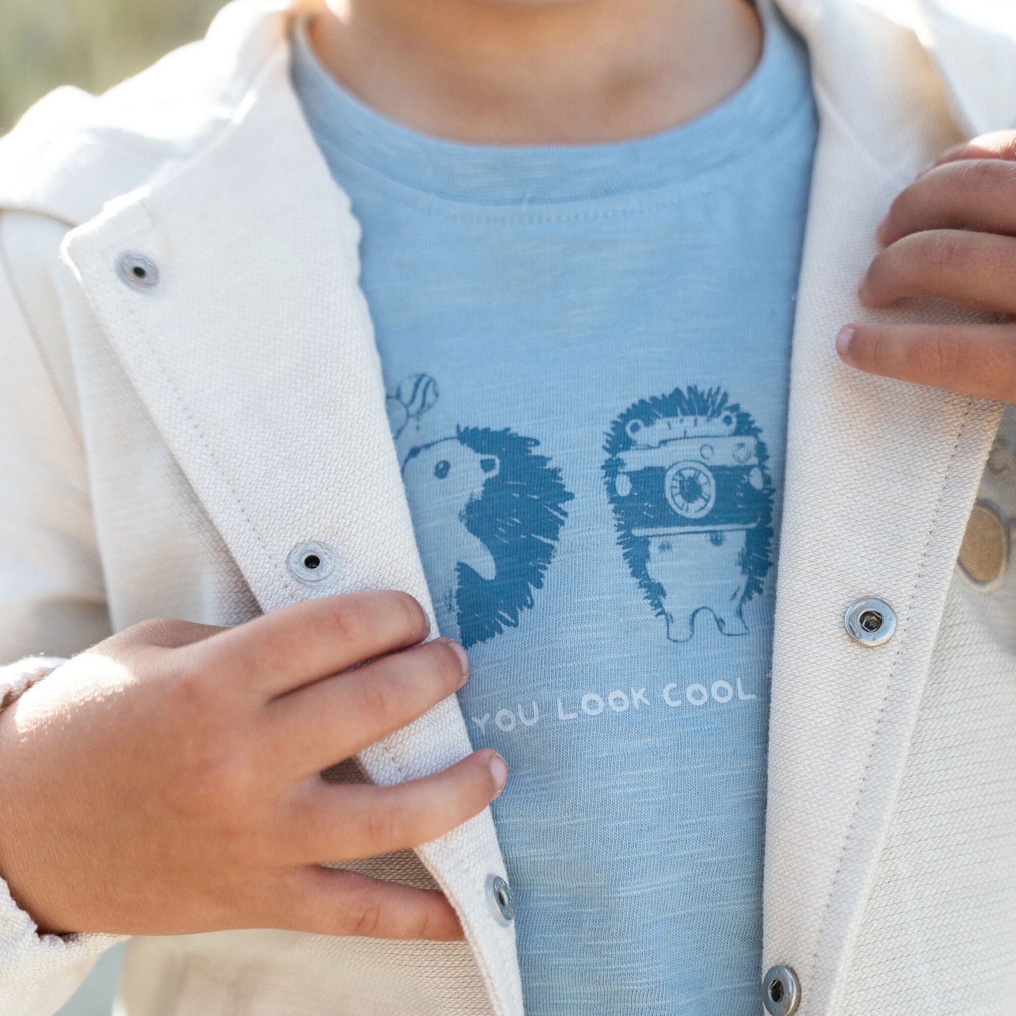 Vest met capuchon - Zand