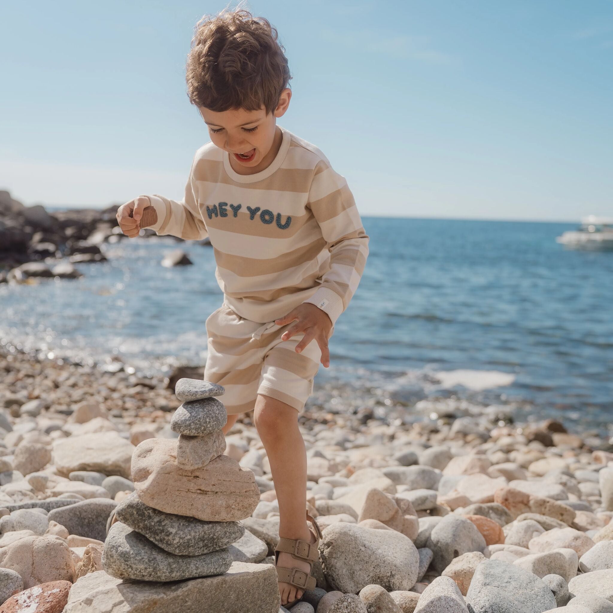 Shorts - Sand - Biscuit Stripe 