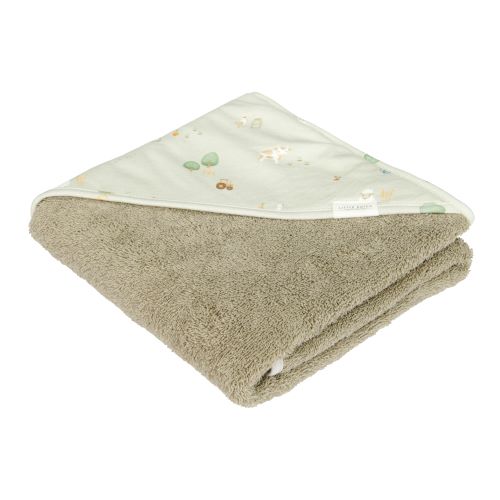 Bath cape - 100 x 100 - Green - Little Farm 