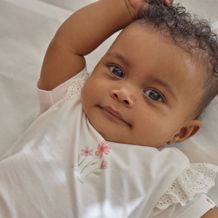 Hemd mit kurzen Ärmeln - Weiß - Blumen 