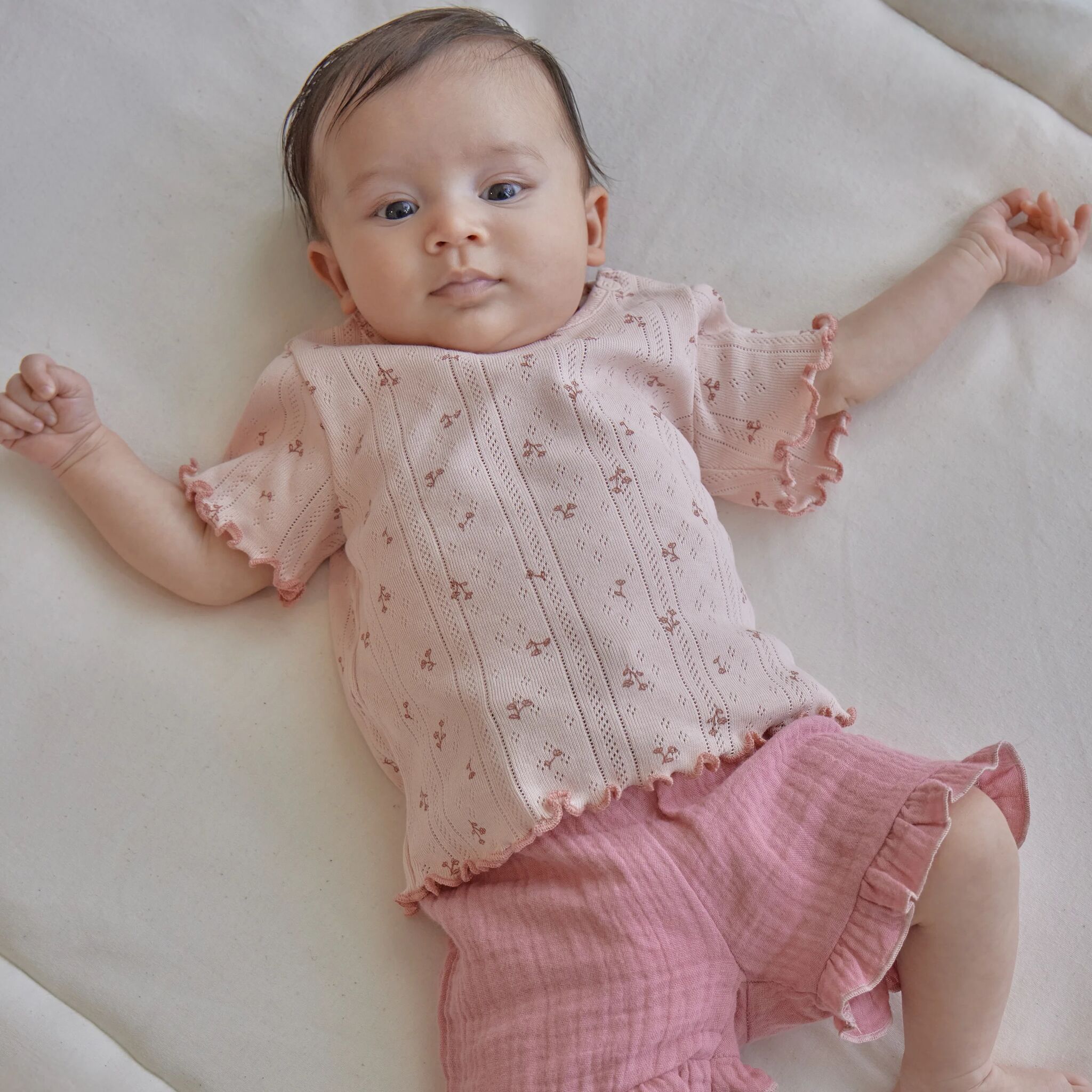 Hemd mit kurzen Ärmeln - Rosa - Feenblumen 