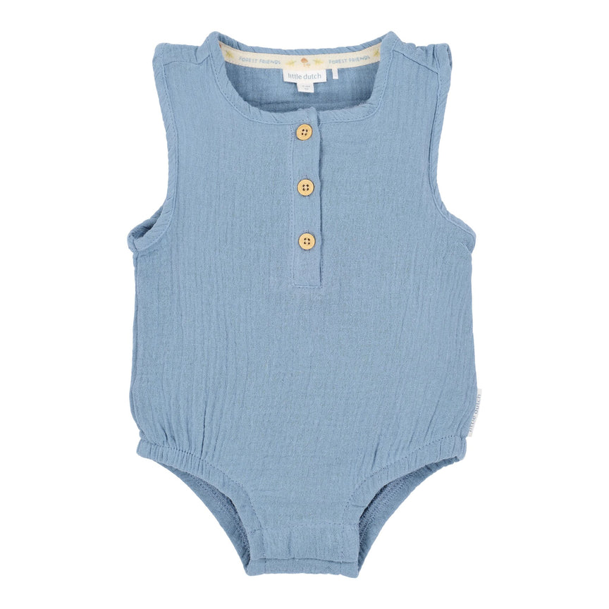 Sleeveless romper - Blue 