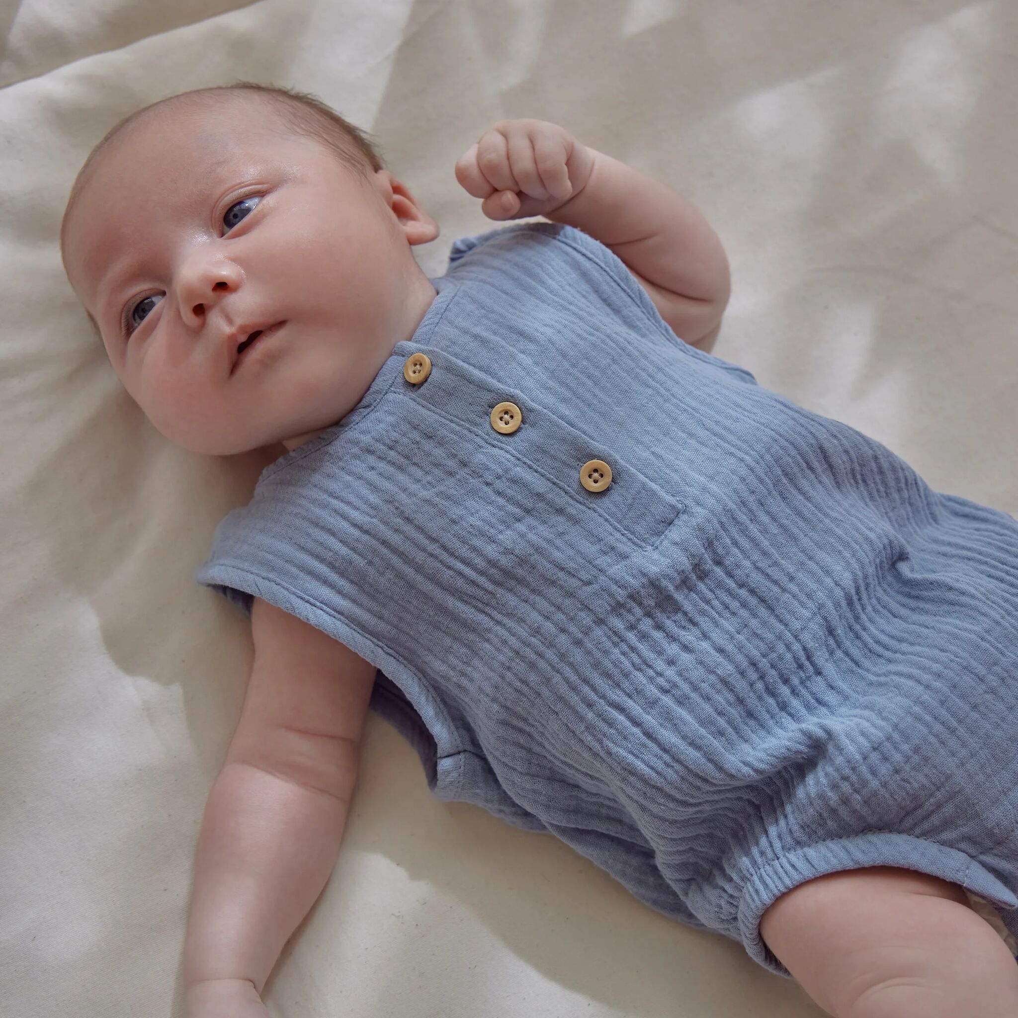 Ärmelloser Strampler - Blau 