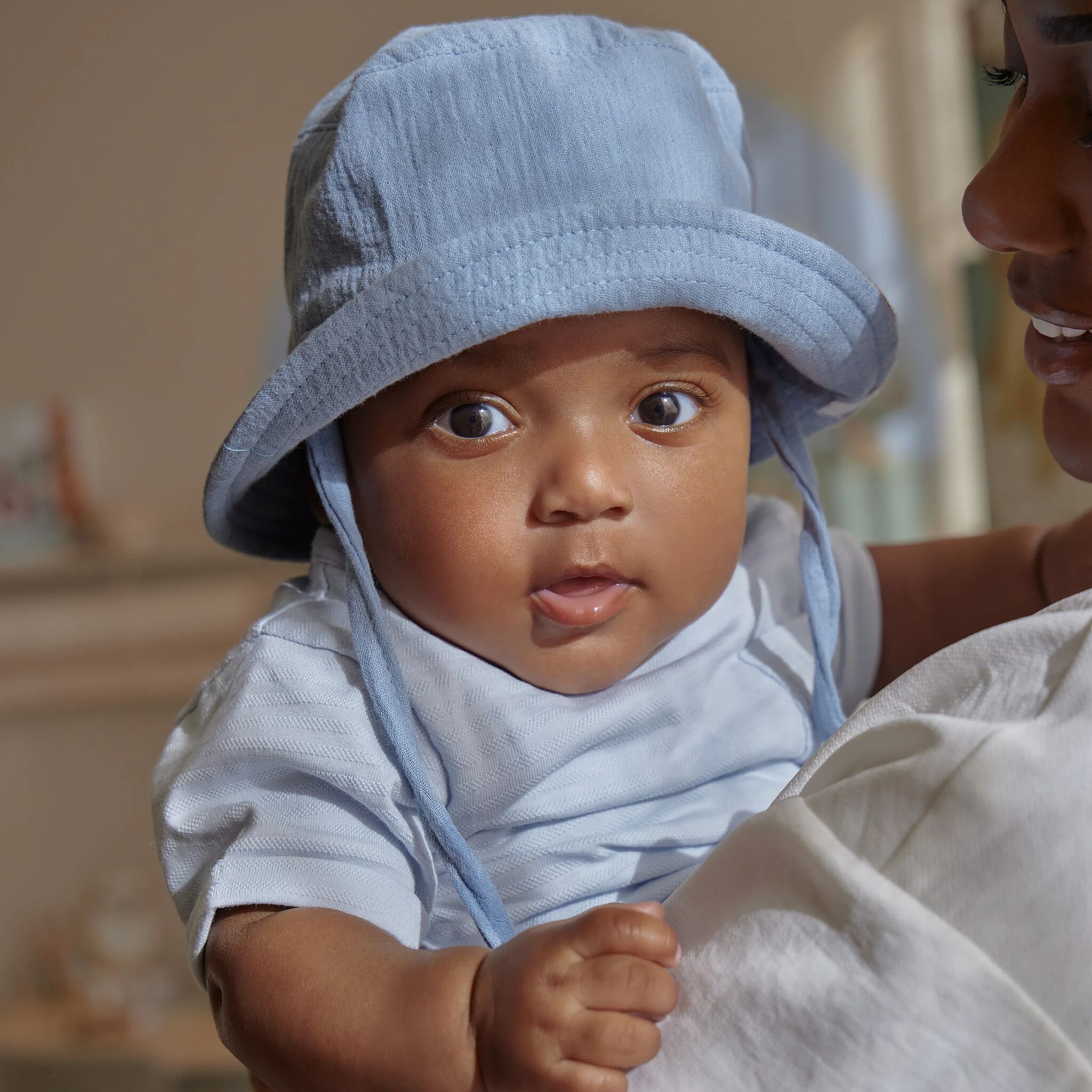 Gestreiftes Hemd mit kurzen Ärmeln - Blau 
