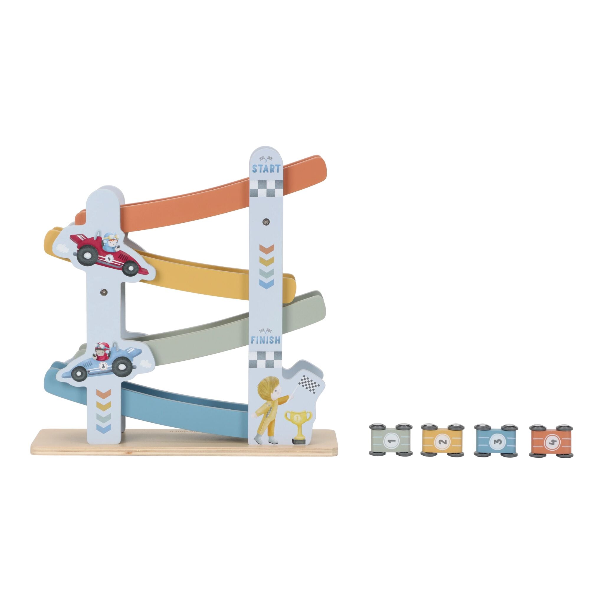 Wooden car track - Blue 