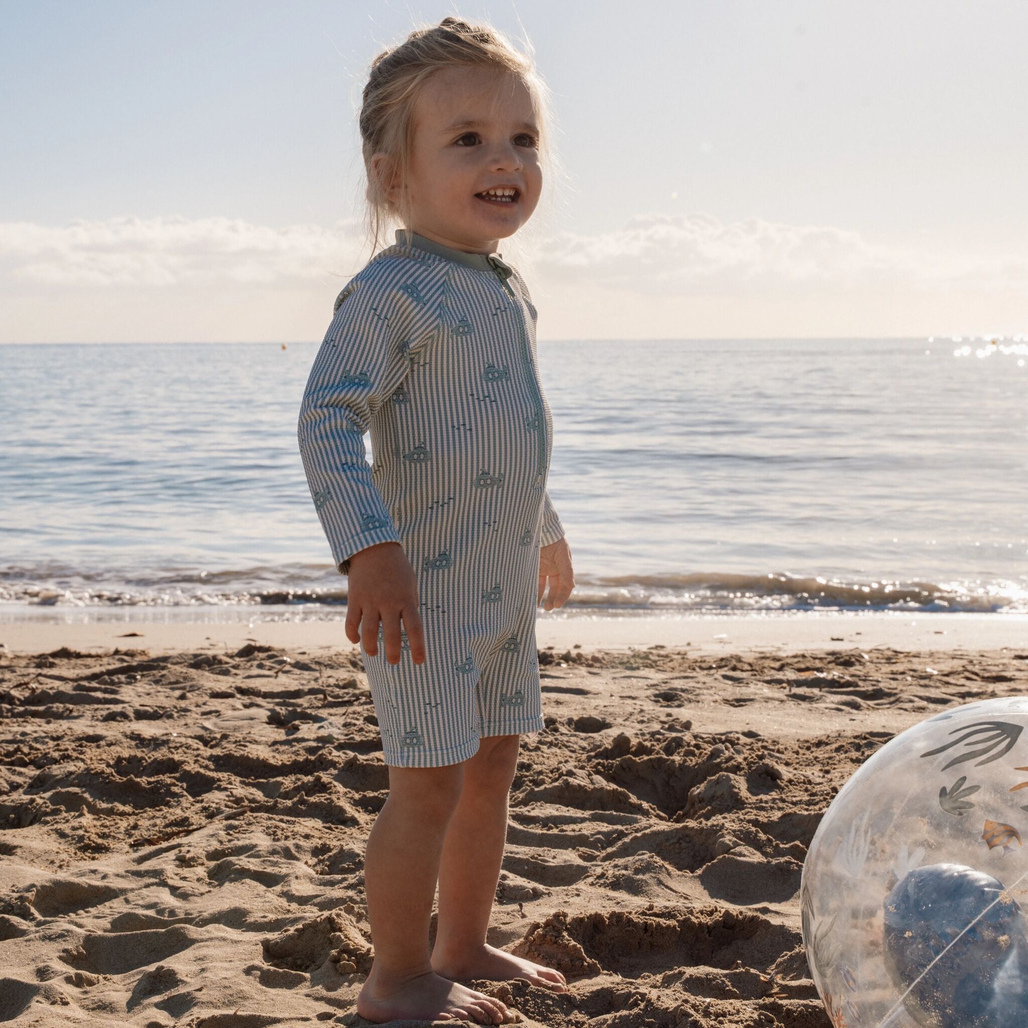 Swimsuit long sleeve - UPF 40 - Green - Ocean Adventure 
