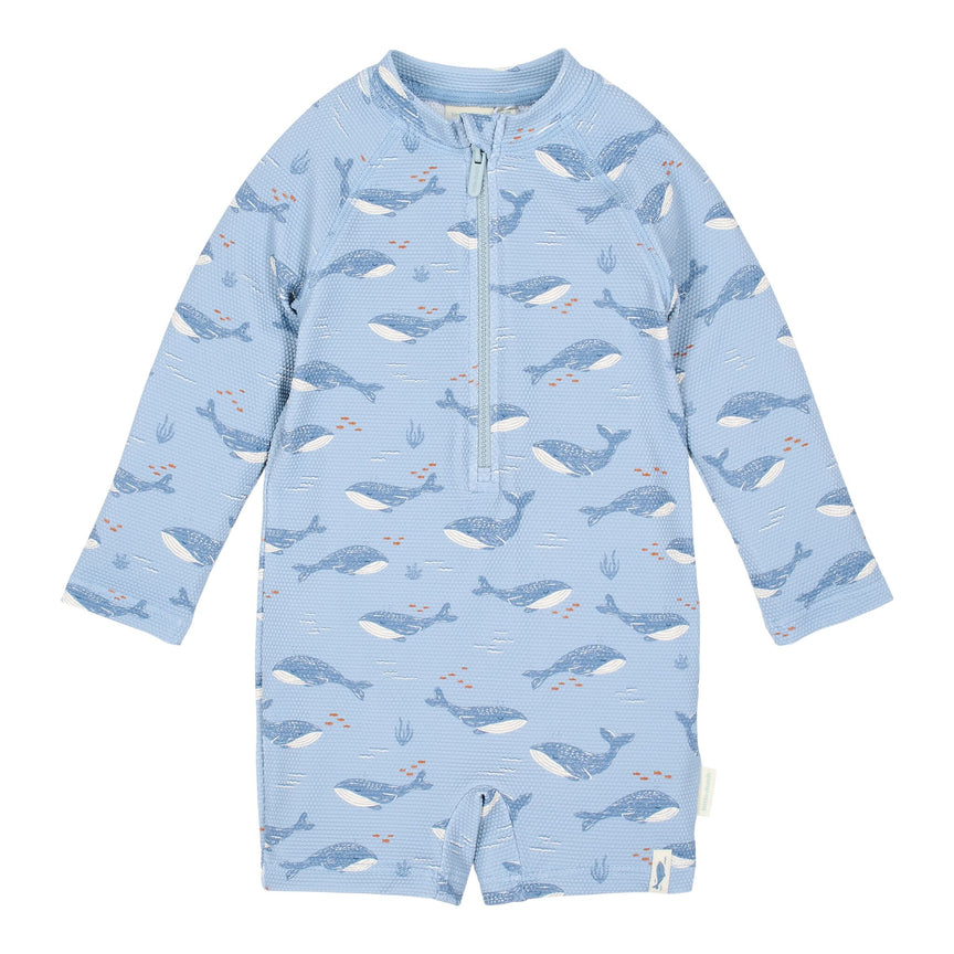 Zwempak lange mouw - UPF 40 - Blauw - Ocean Splash