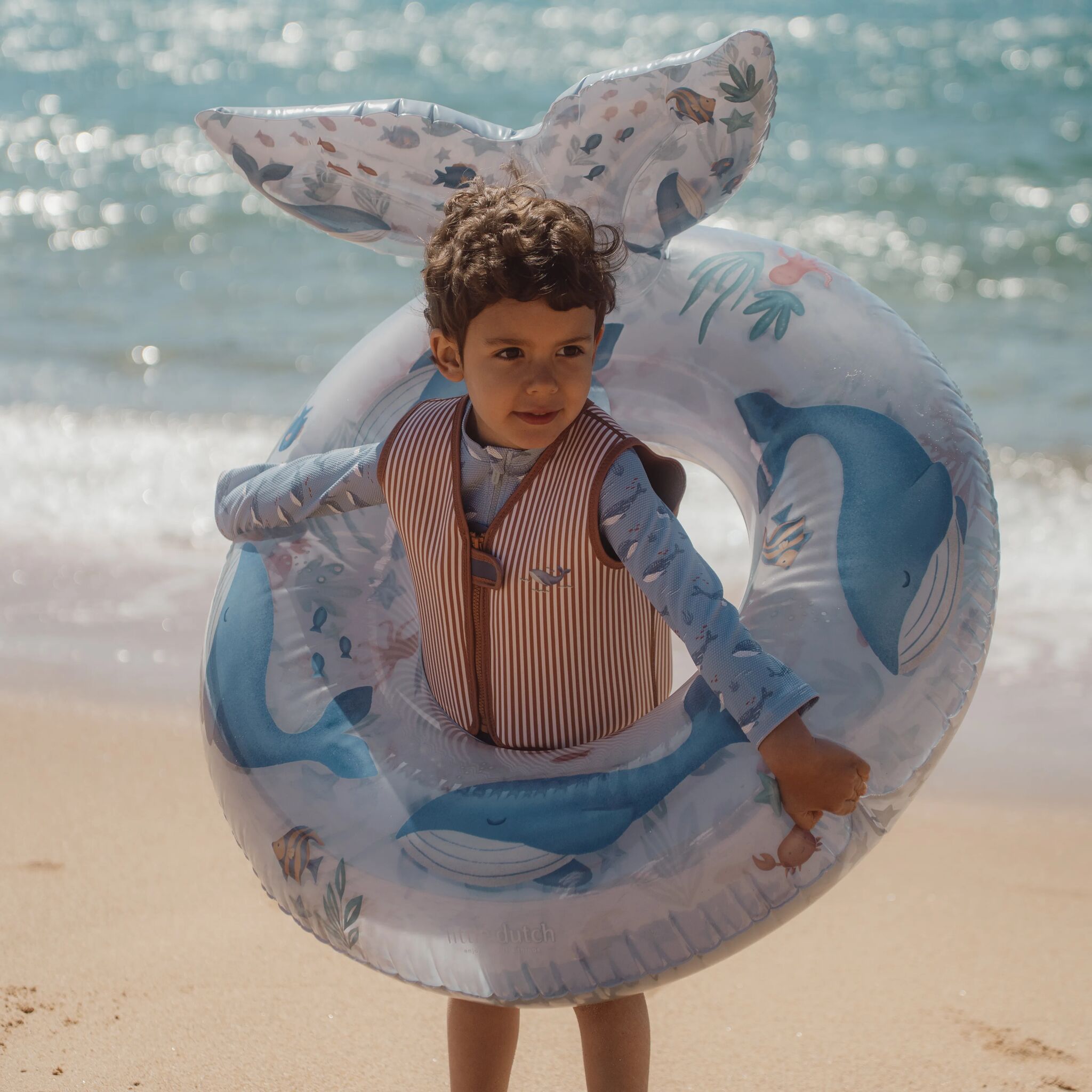 Zwempak lange mouw - UPF 40 - Blauw - Ocean Splash