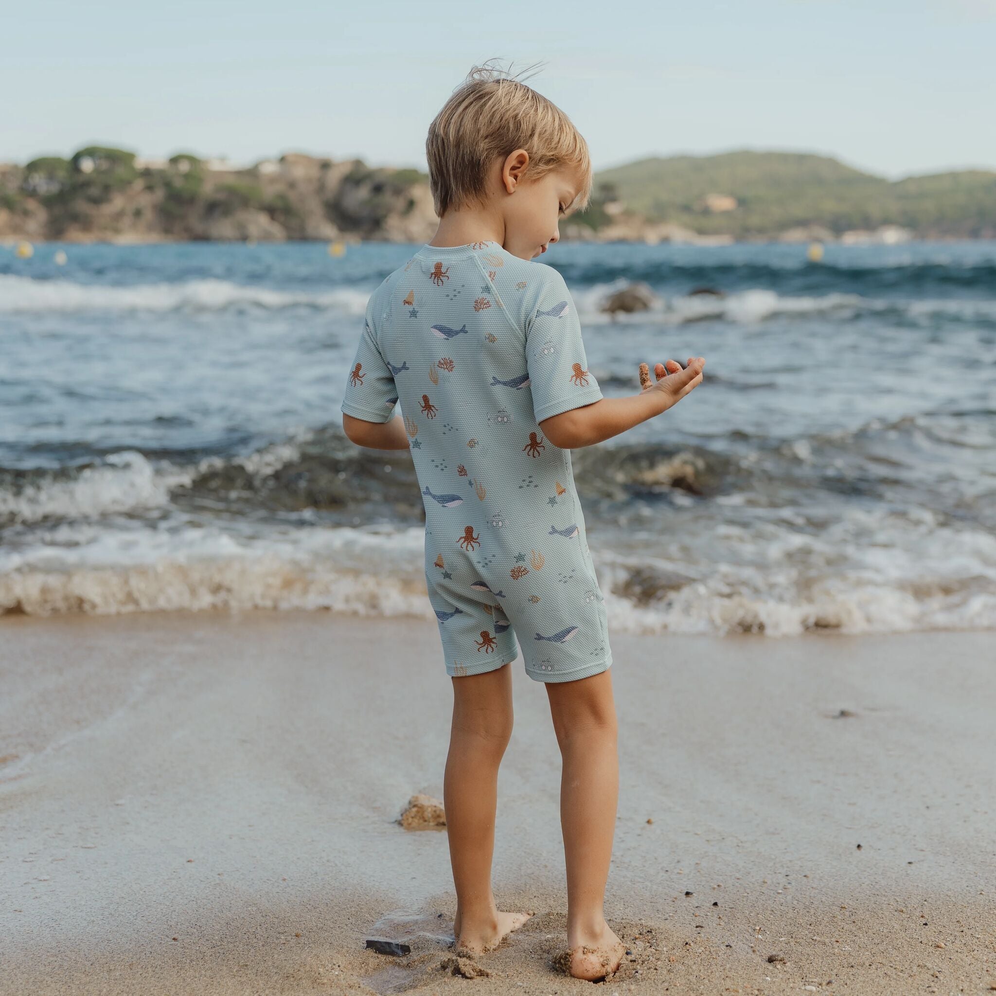 Badeanzug mit kurzem Ärmel - Grün - Ocean Friends 
