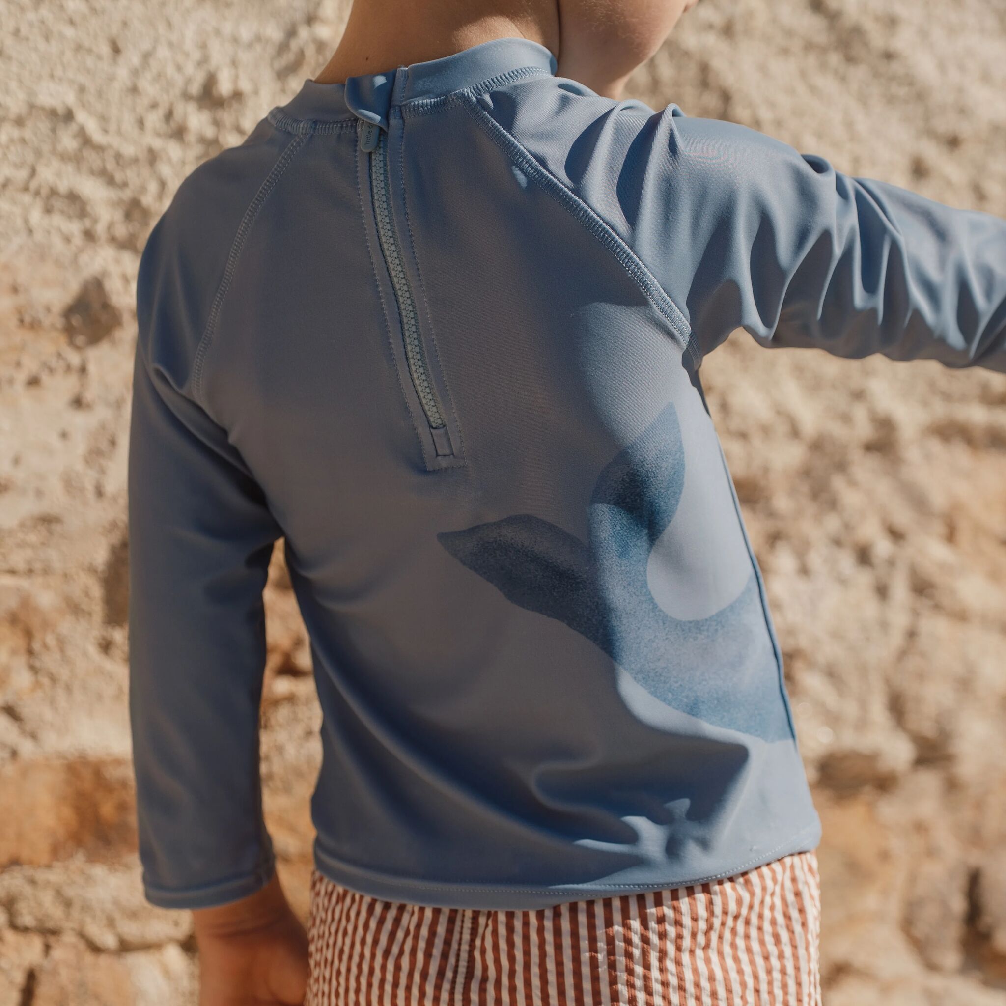 T-shirt de bain à manches longues - UPF 40 - Bleu 