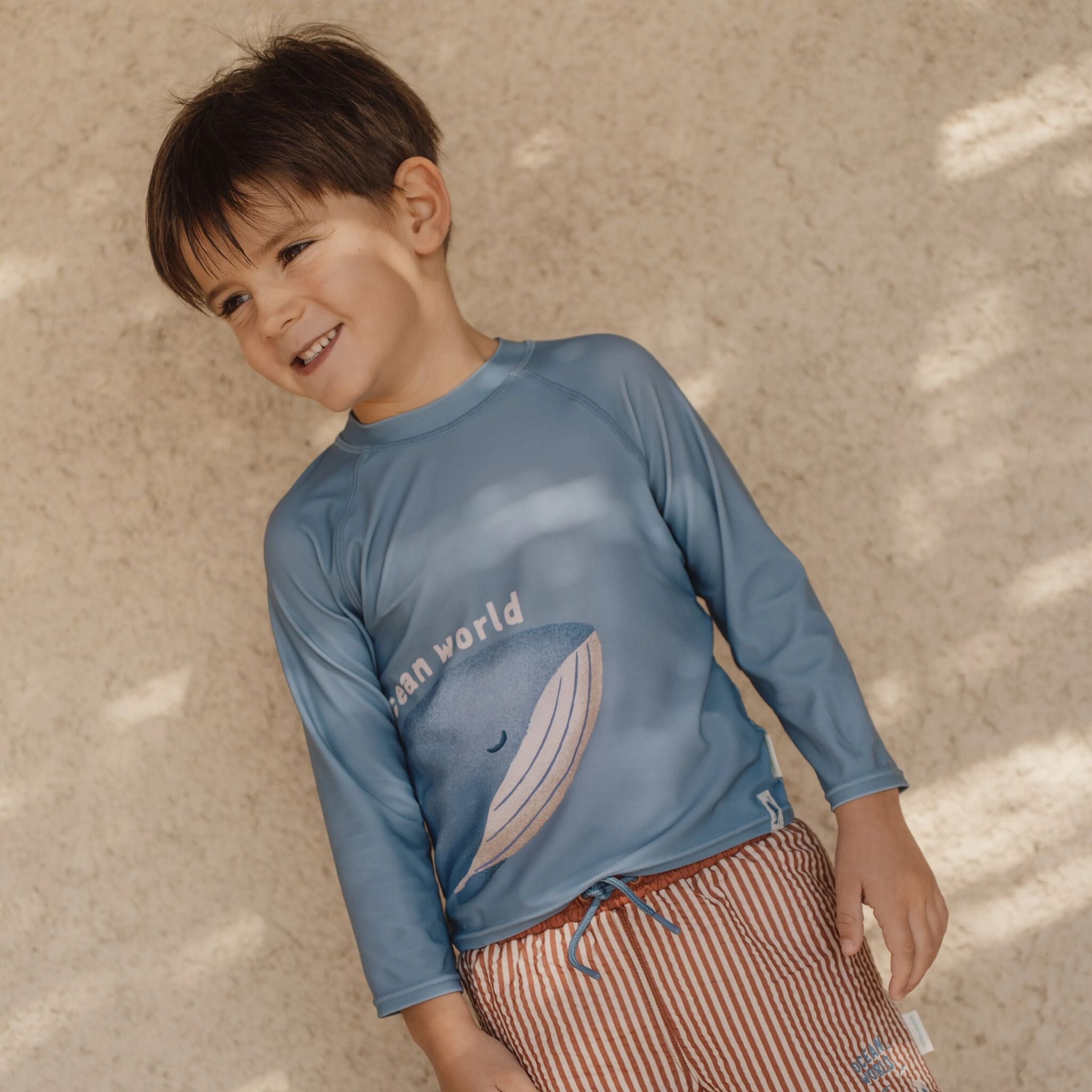 T-shirt de bain à manches longues - UPF 40 - Bleu 