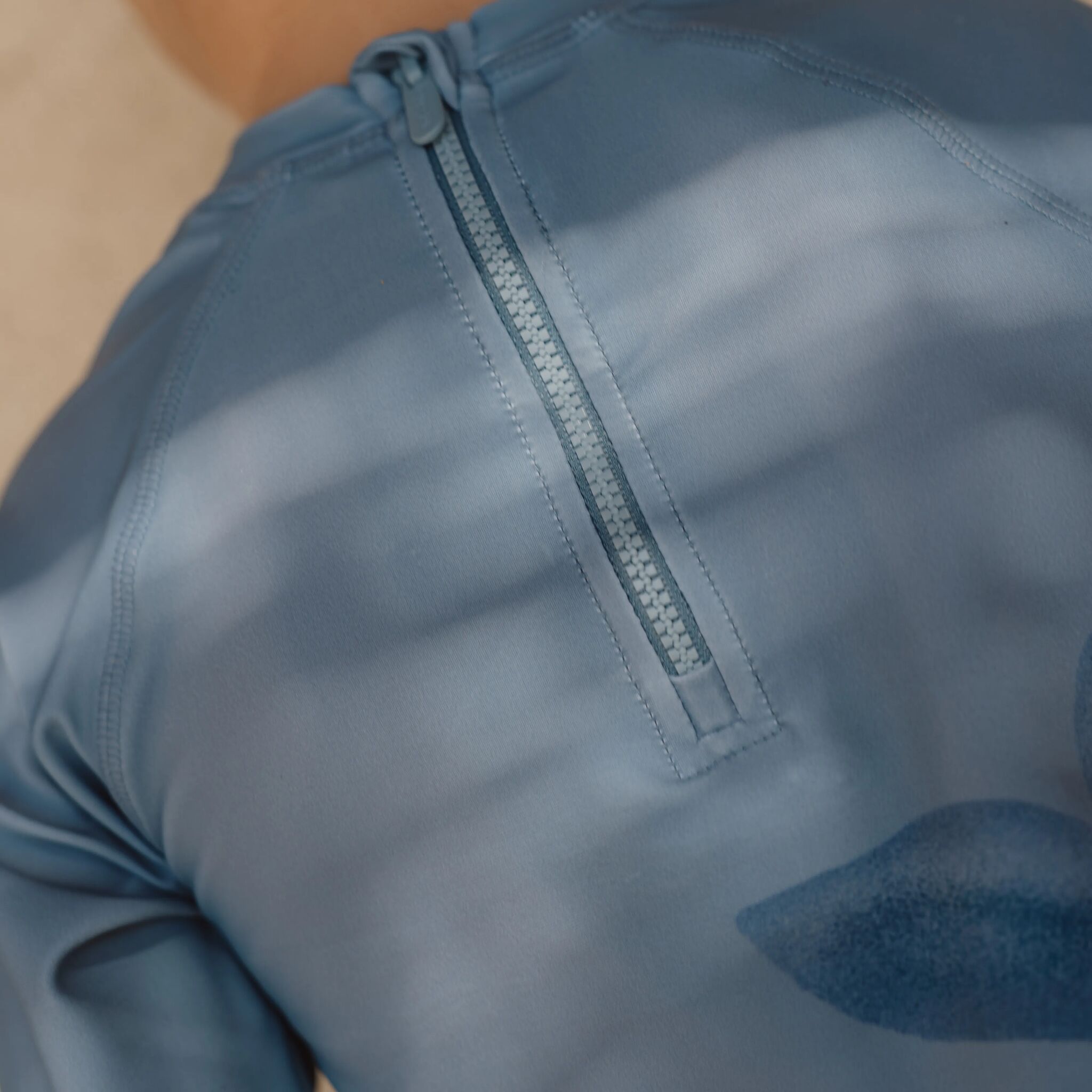 T-shirt de bain à manches longues - UPF 40 - Bleu 