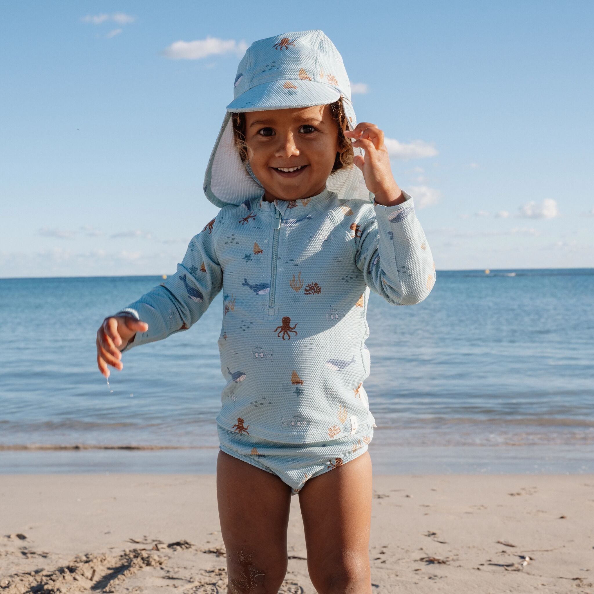 Zwemshirt lange mouw - UPF 40 - Groen - Ocean Friends