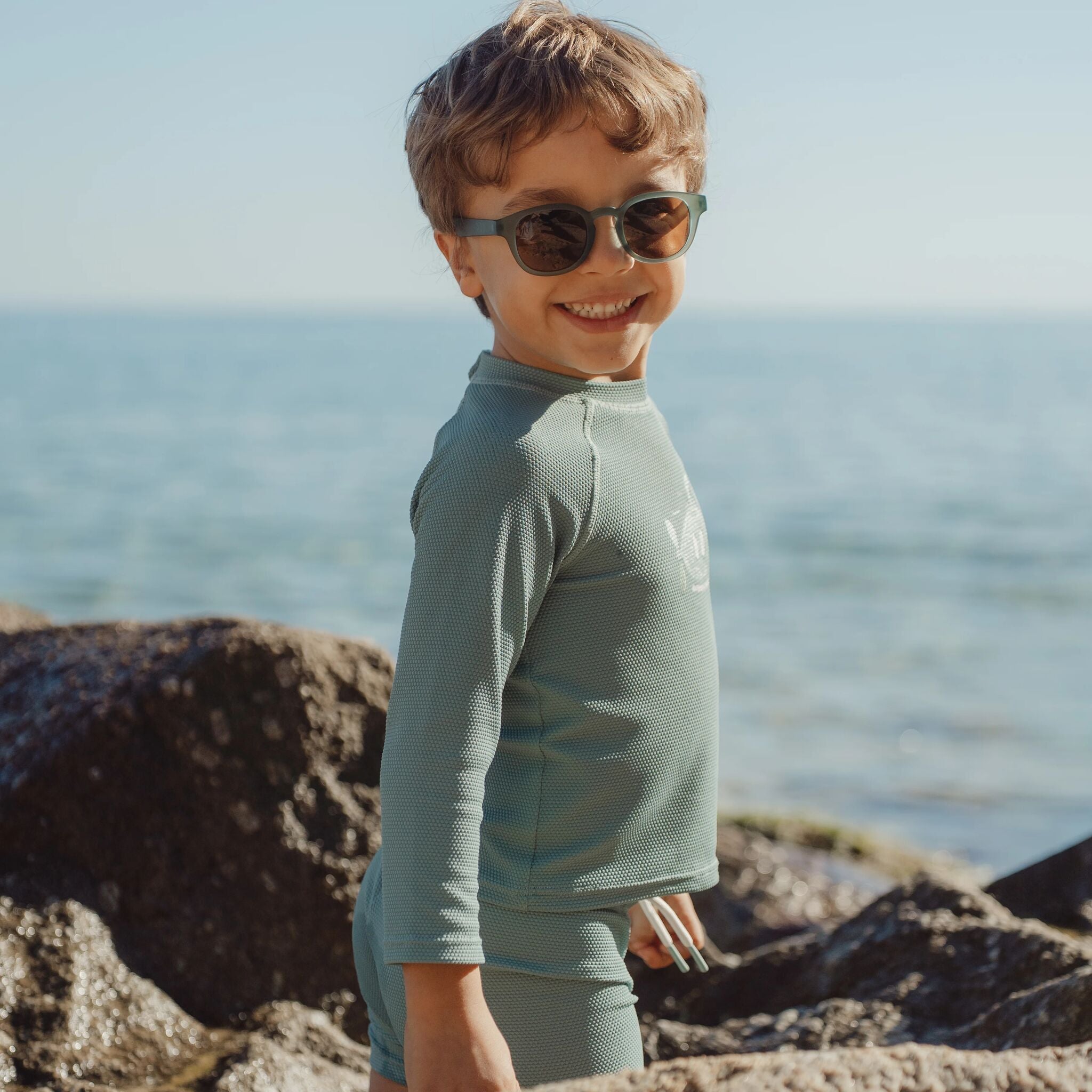 Swim shirt long sleeve - UPF 40 - Green 