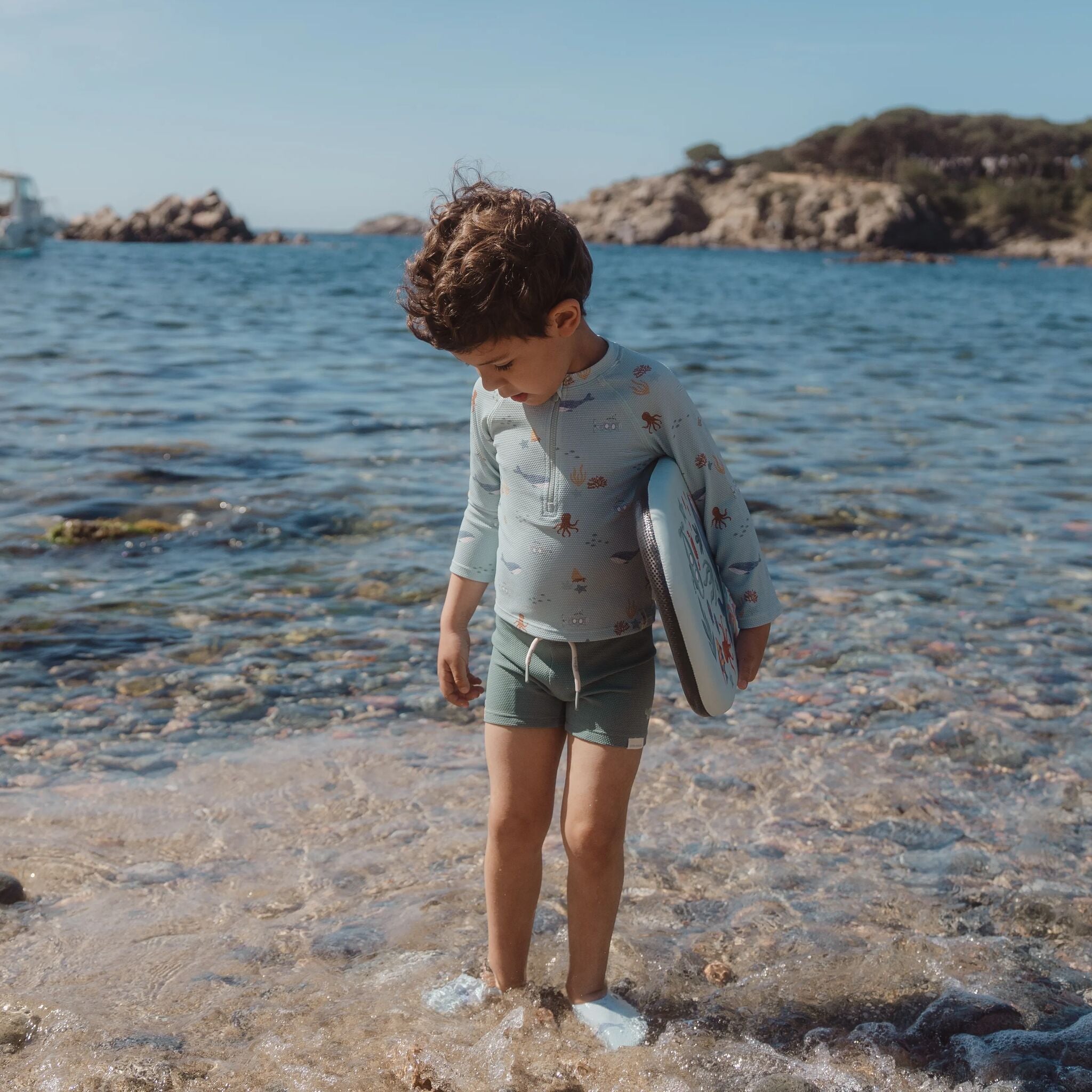 Swim trunks - Green - Waffle texture 