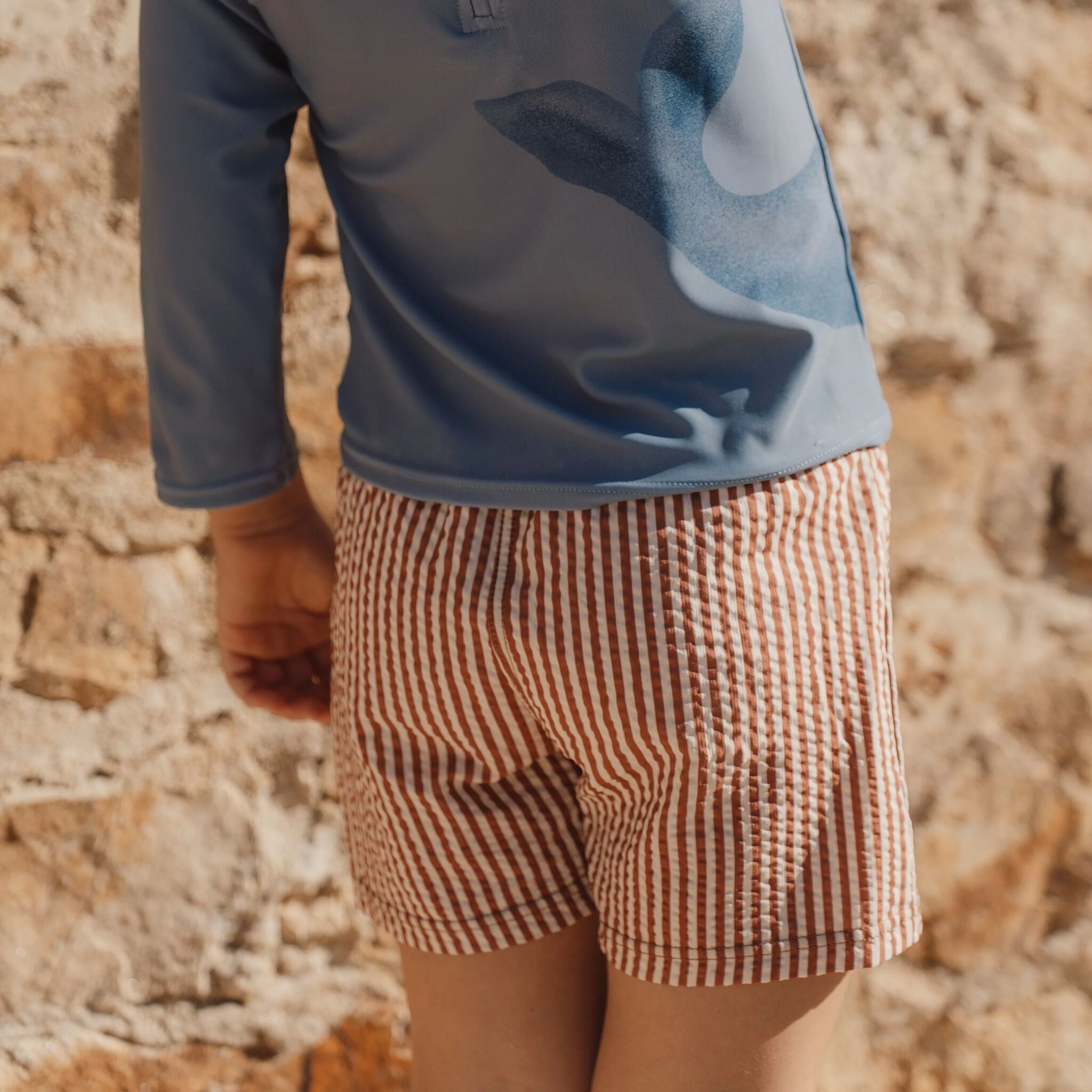 Swim shorts - Brown - Ocean Brown Stripes 