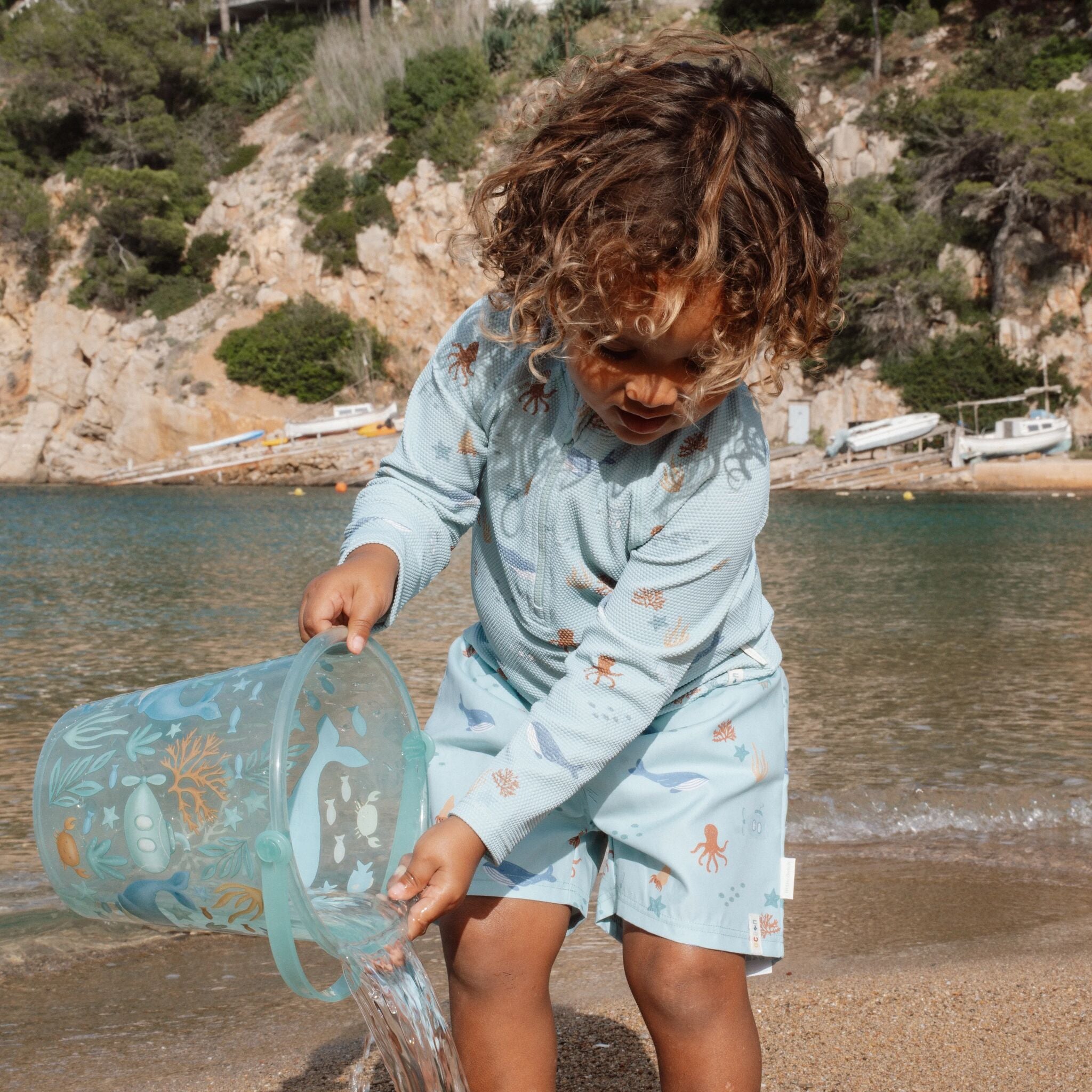Swim Shorts - Green - Ocean Friends 
