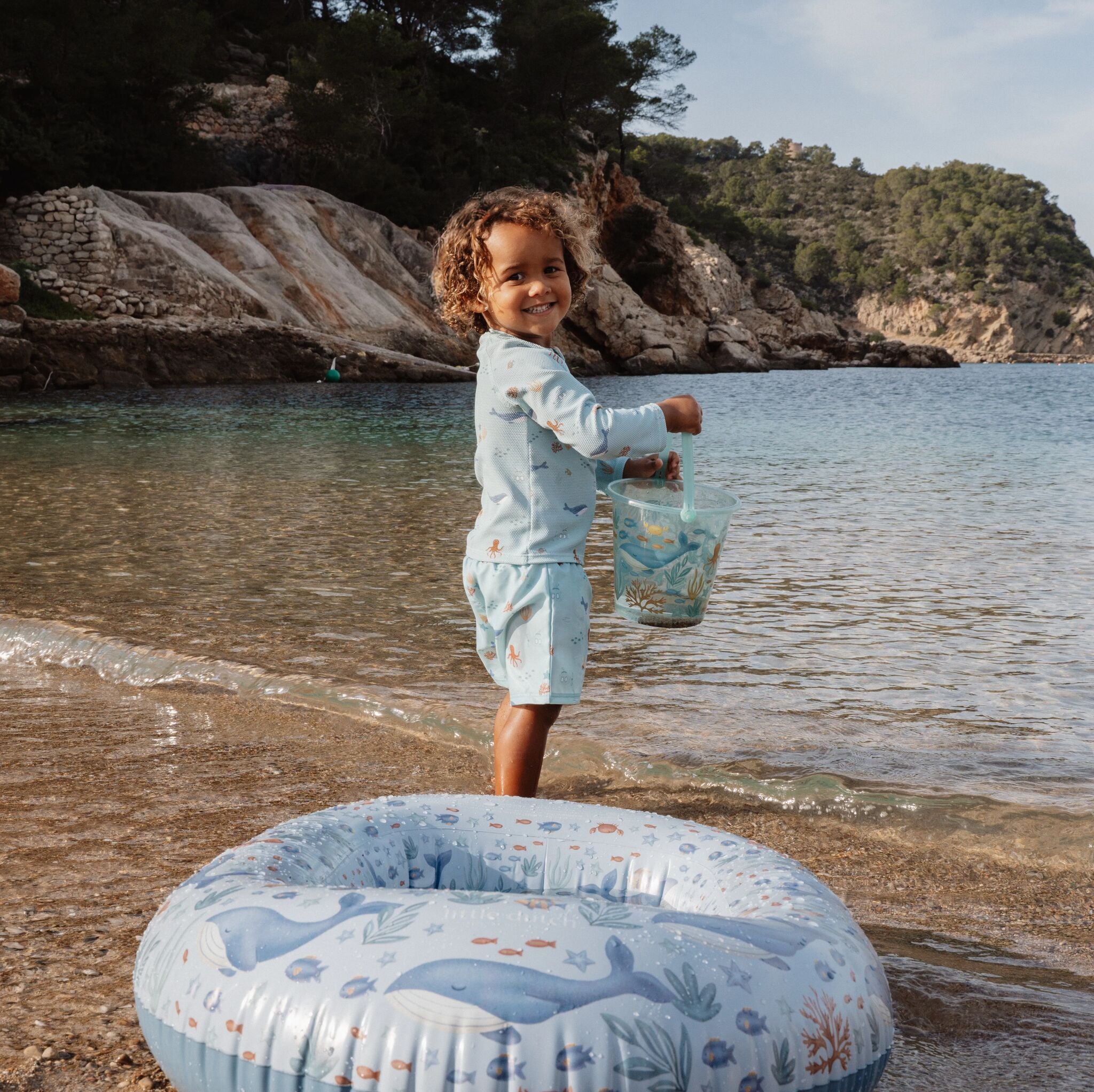 Swim Shorts - Green - Ocean Friends 