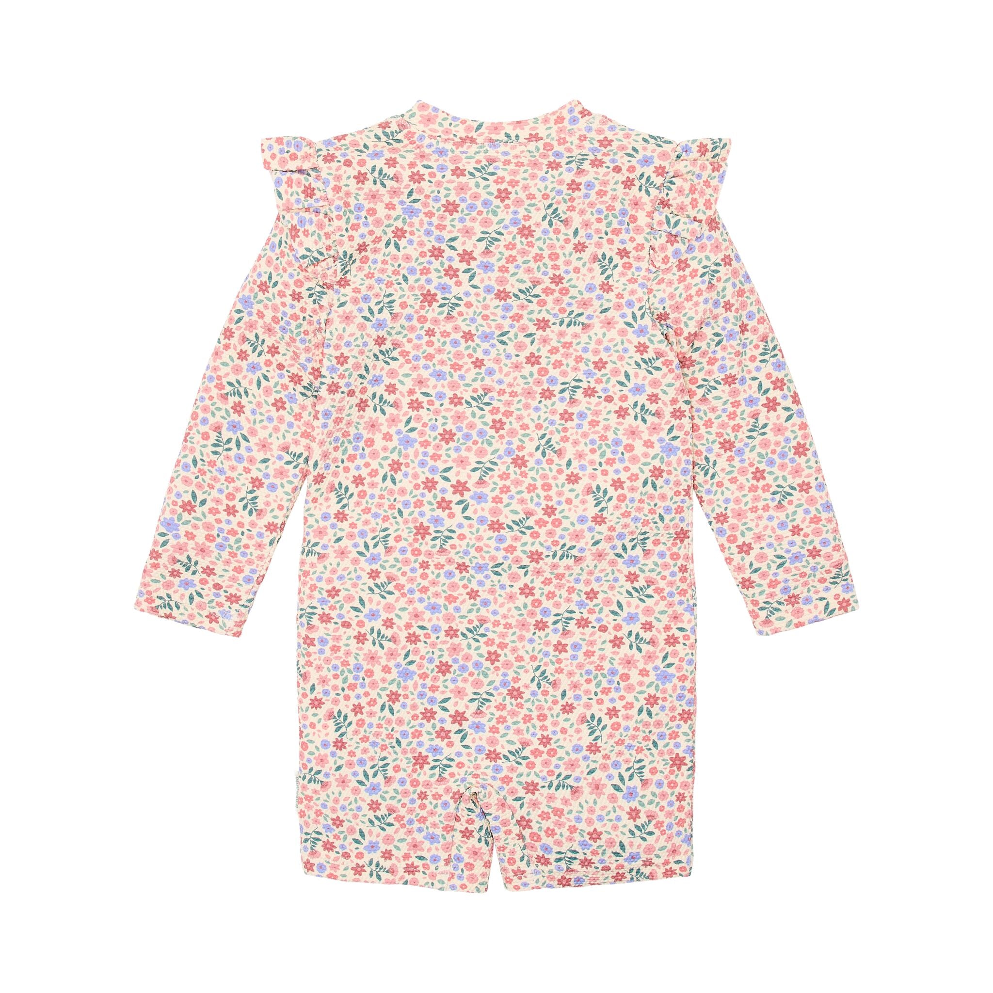 Badeanzug mit langen Ärmeln - UPF 40 - Blumenmuster 