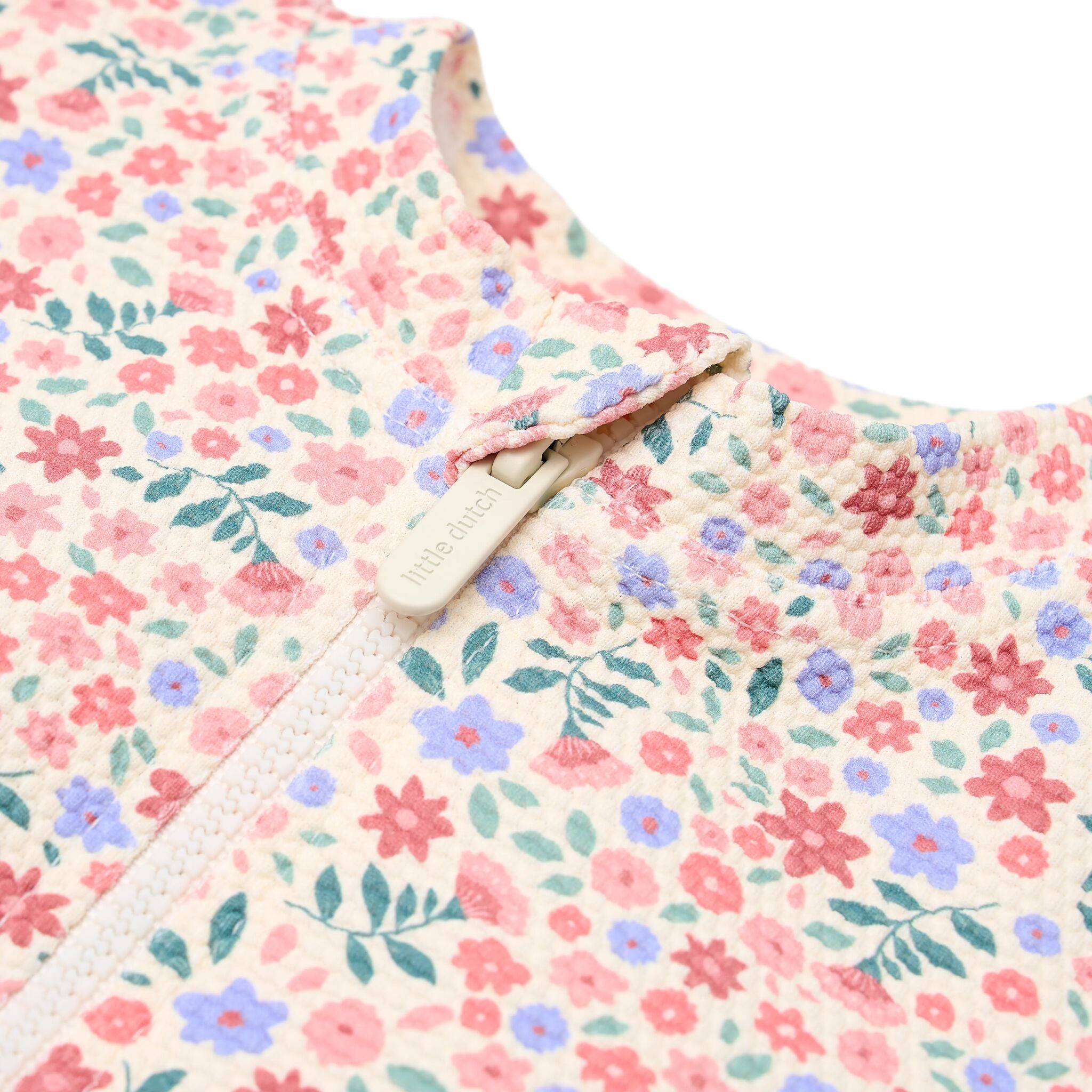 Badeanzug mit langen Ärmeln - UPF 40 - Blumenmuster 