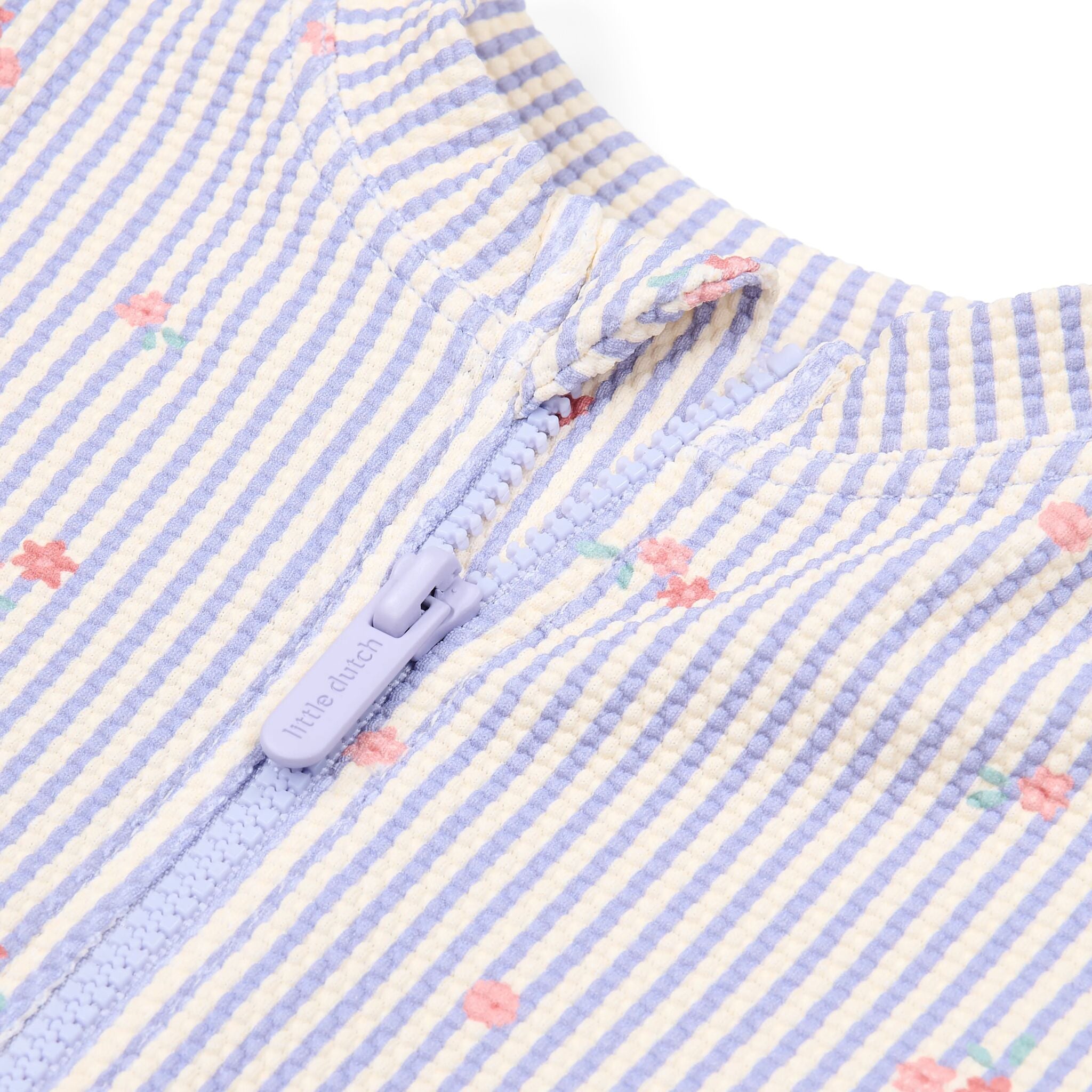 Swimsuit long sleeve - UPF 40 - Purple - Stripes 