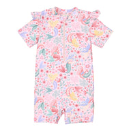 Zwempak korte mouw - Roze - Dreamy Mermaid