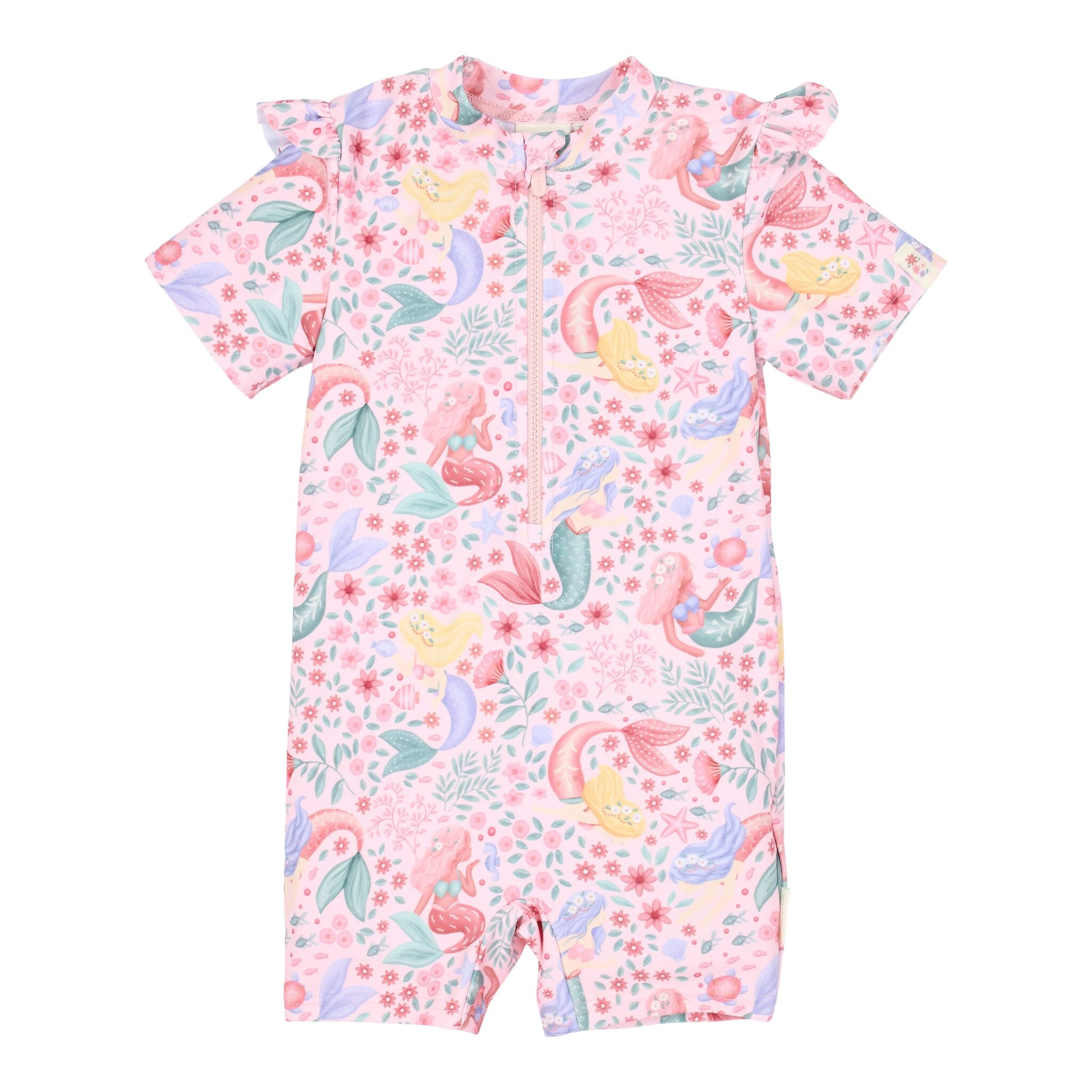 Zwempak korte mouw - Roze - Dreamy Mermaid