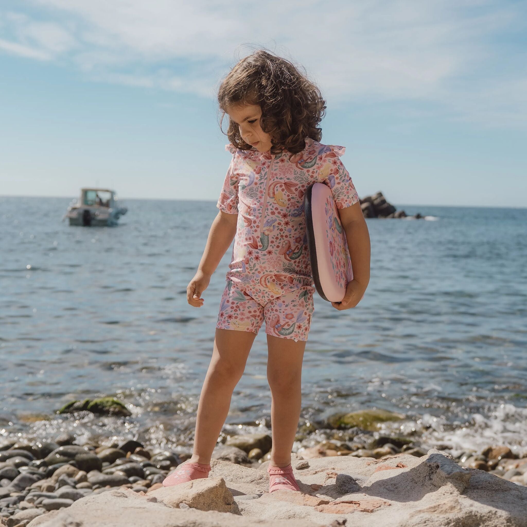 Zwempak korte mouw - Roze - Dreamy Mermaid