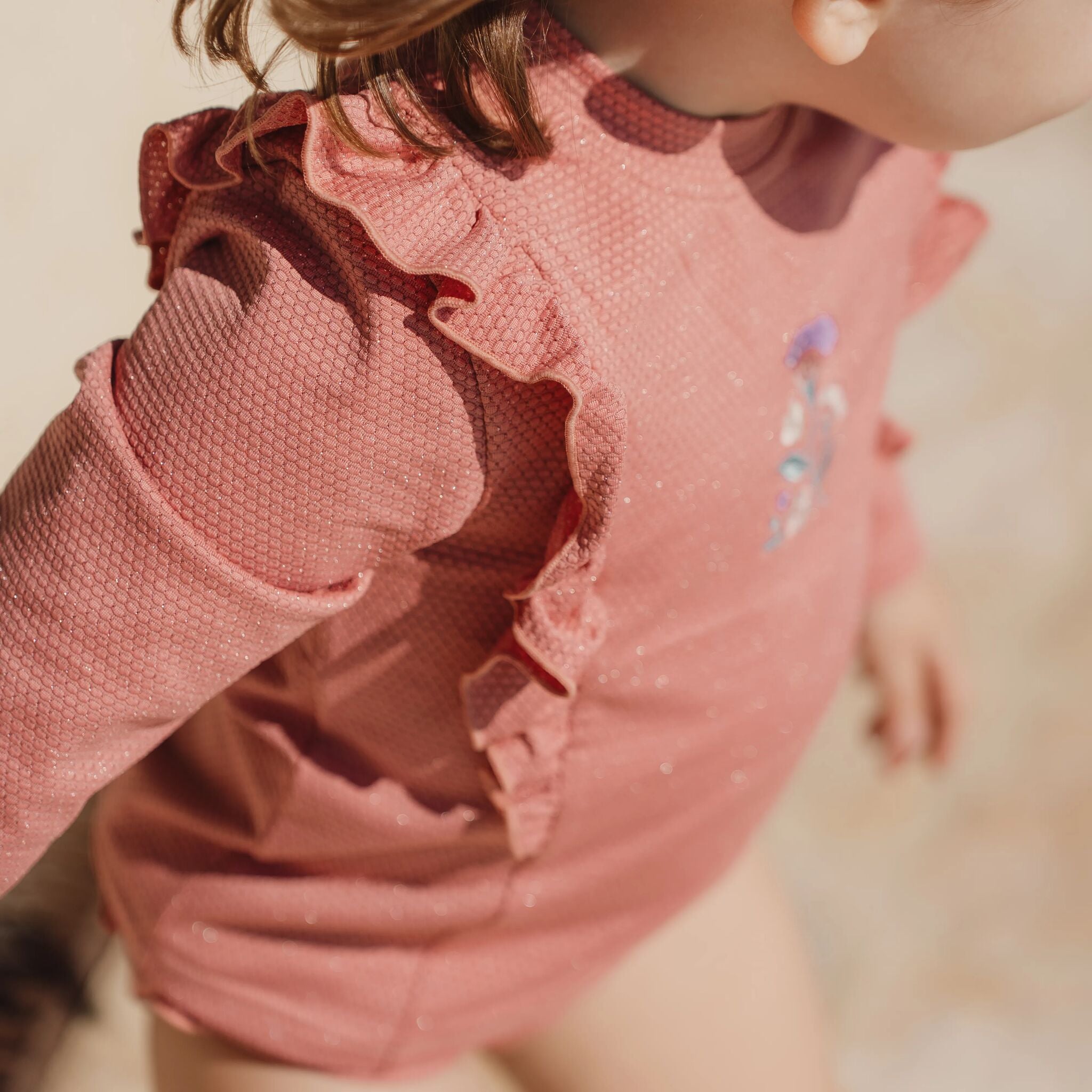 Zwemshirt lange mouw - UPF 40 - Roze