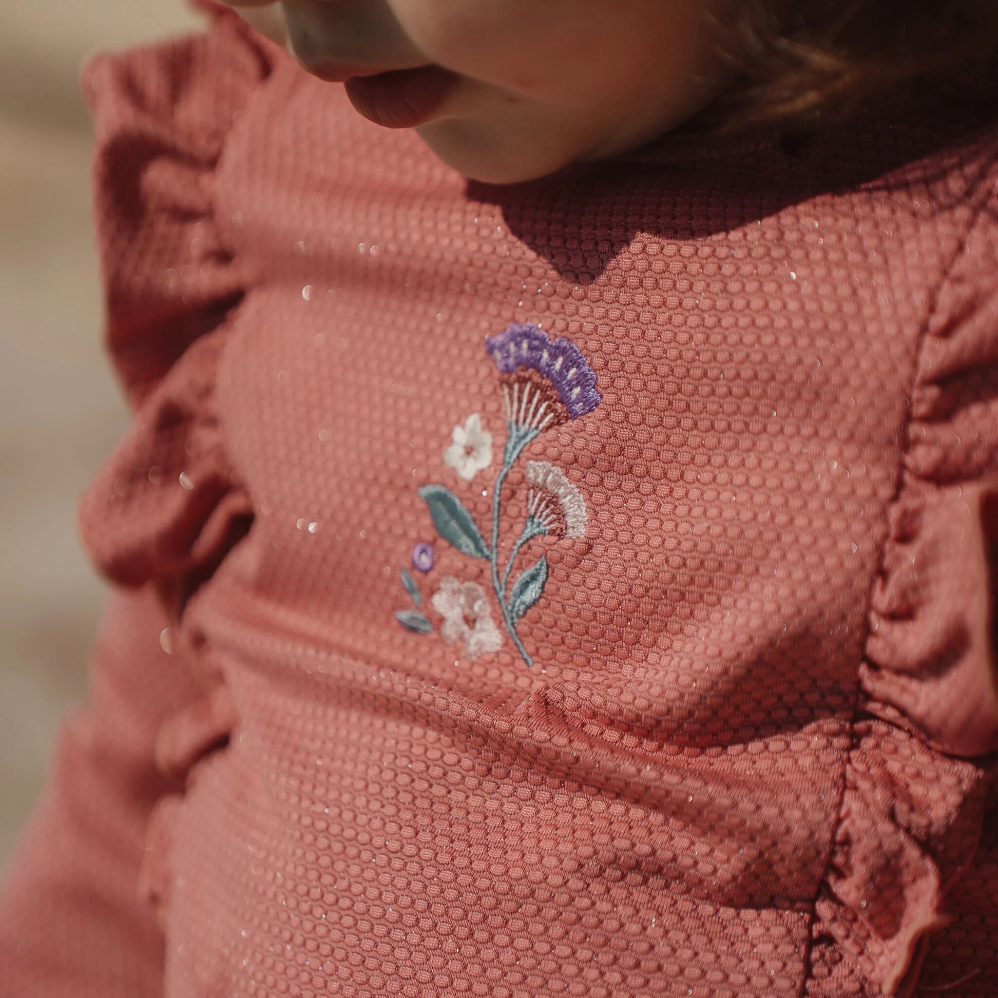 Zwemshirt lange mouw - UPF 40 - Roze