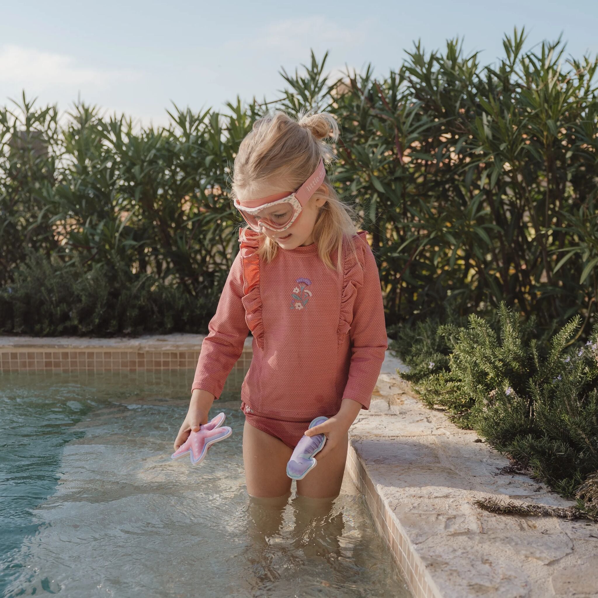 Zwemshirt lange mouw - UPF 40 - Roze