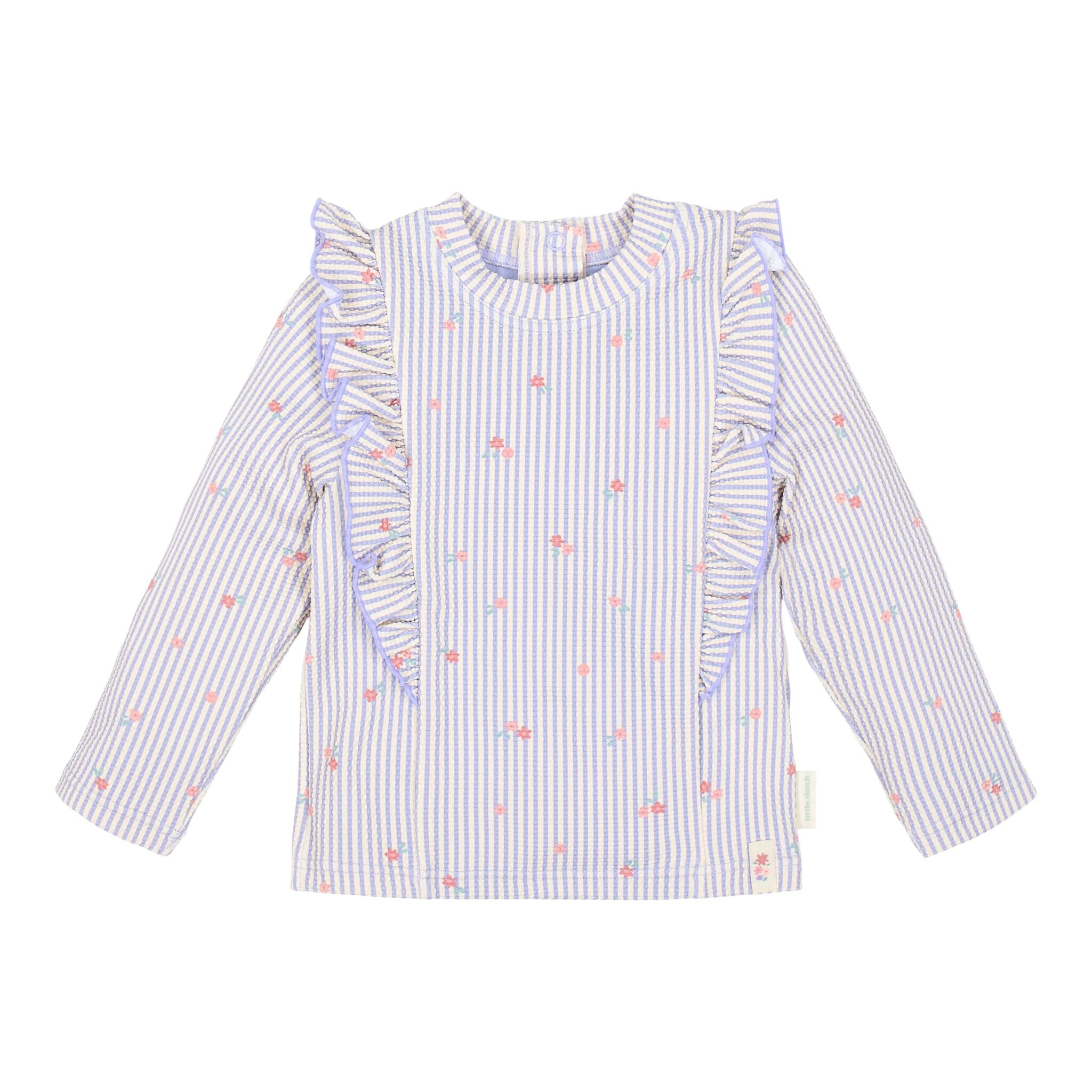 Zwemshirt lange mouw - UPF 40 - Paars - Dreamy Stripes