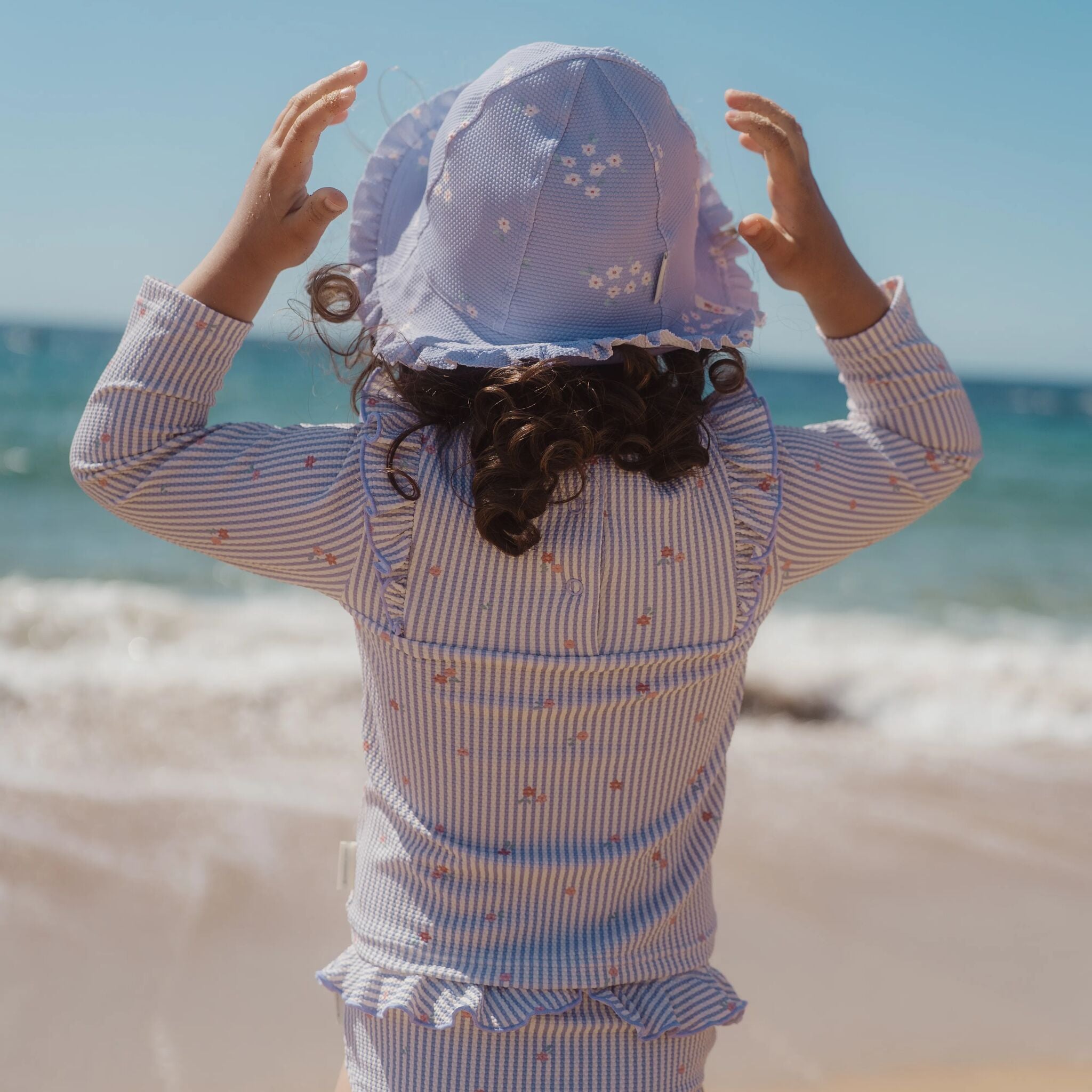 Zwemshirt lange mouw - UPF 40 - Paars - Dreamy Stripes