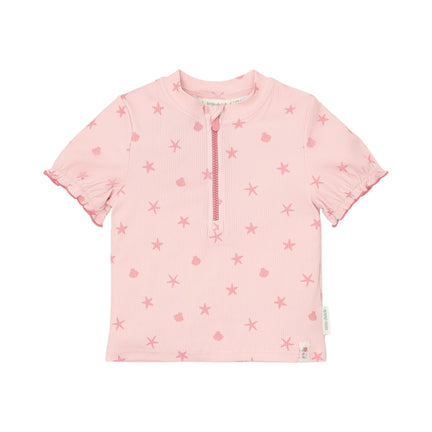 Zwemshirt korte mouw - Roze - Dreamy Seashells