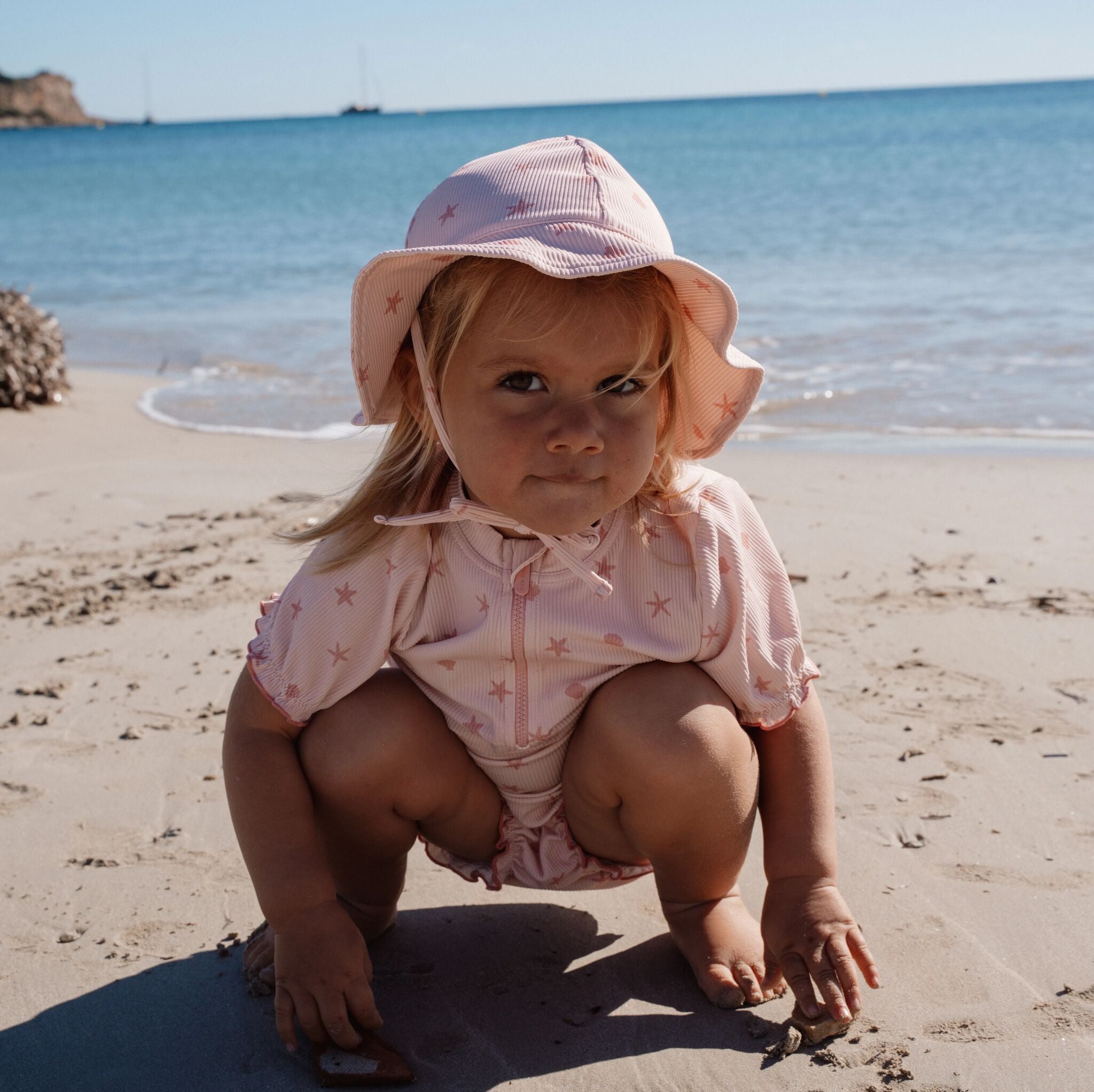 Zwemshirt korte mouw - Roze - Dreamy Seashells