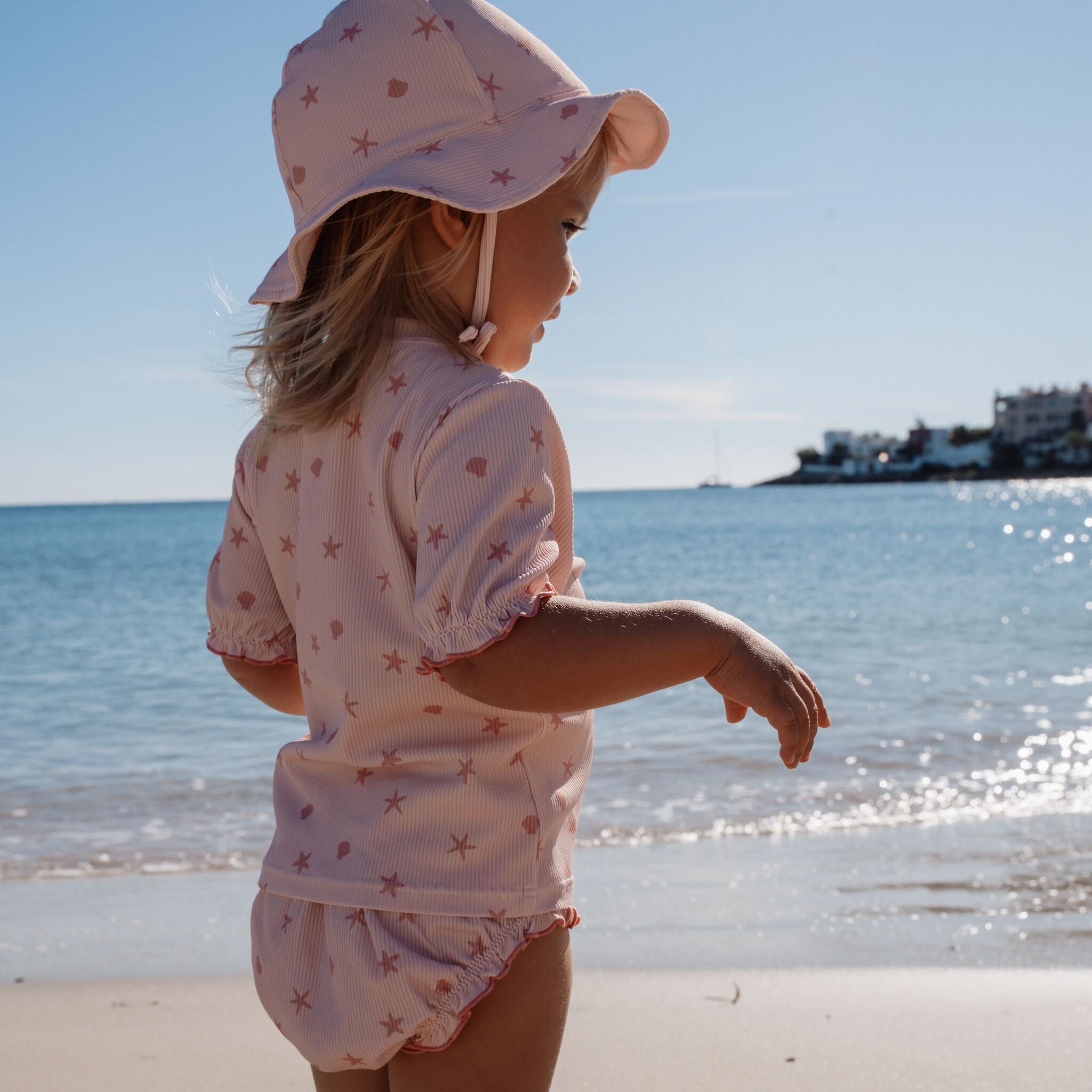 Zwemshirt korte mouw - Roze - Dreamy Seashells