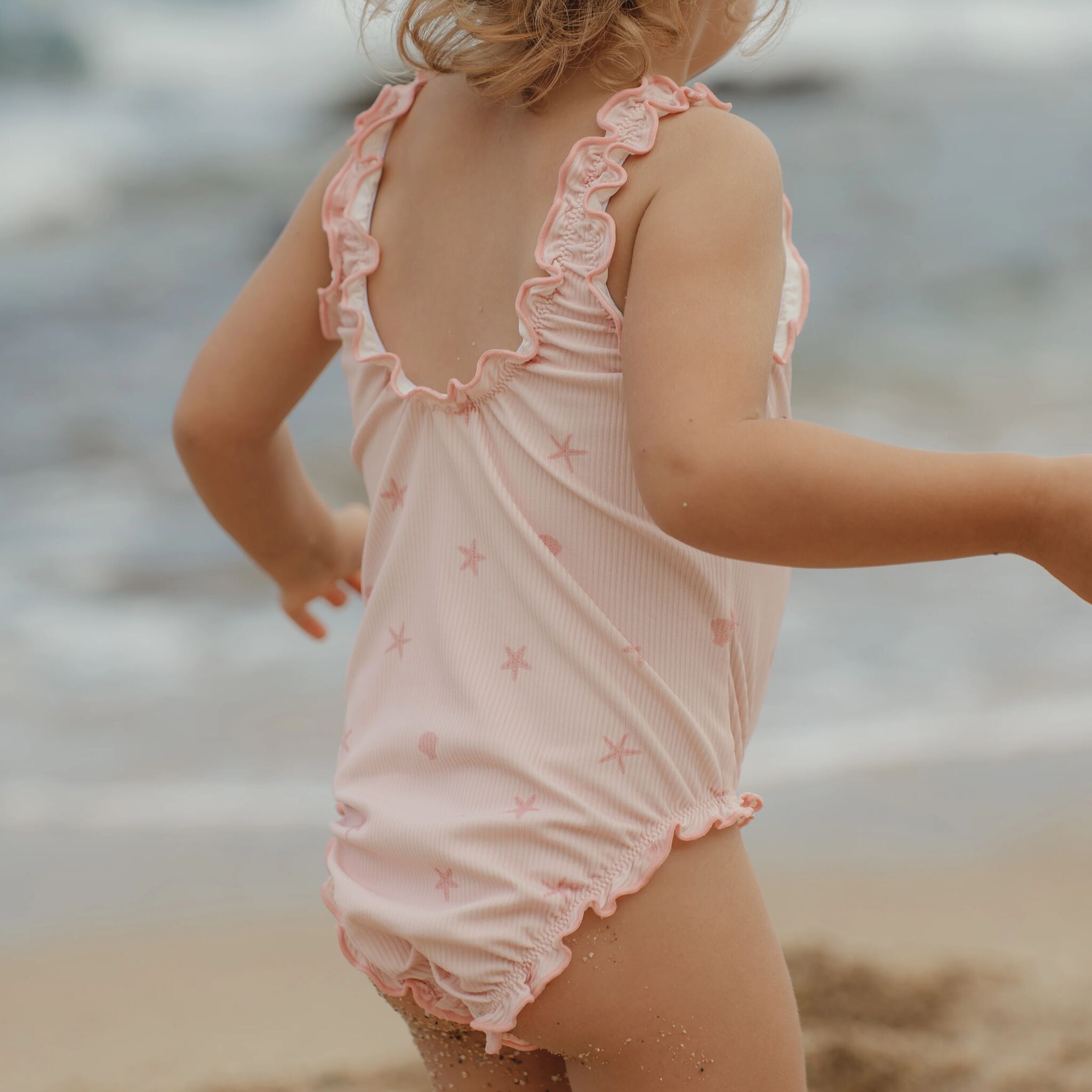 Badeanzug - Rosa - Muscheln 