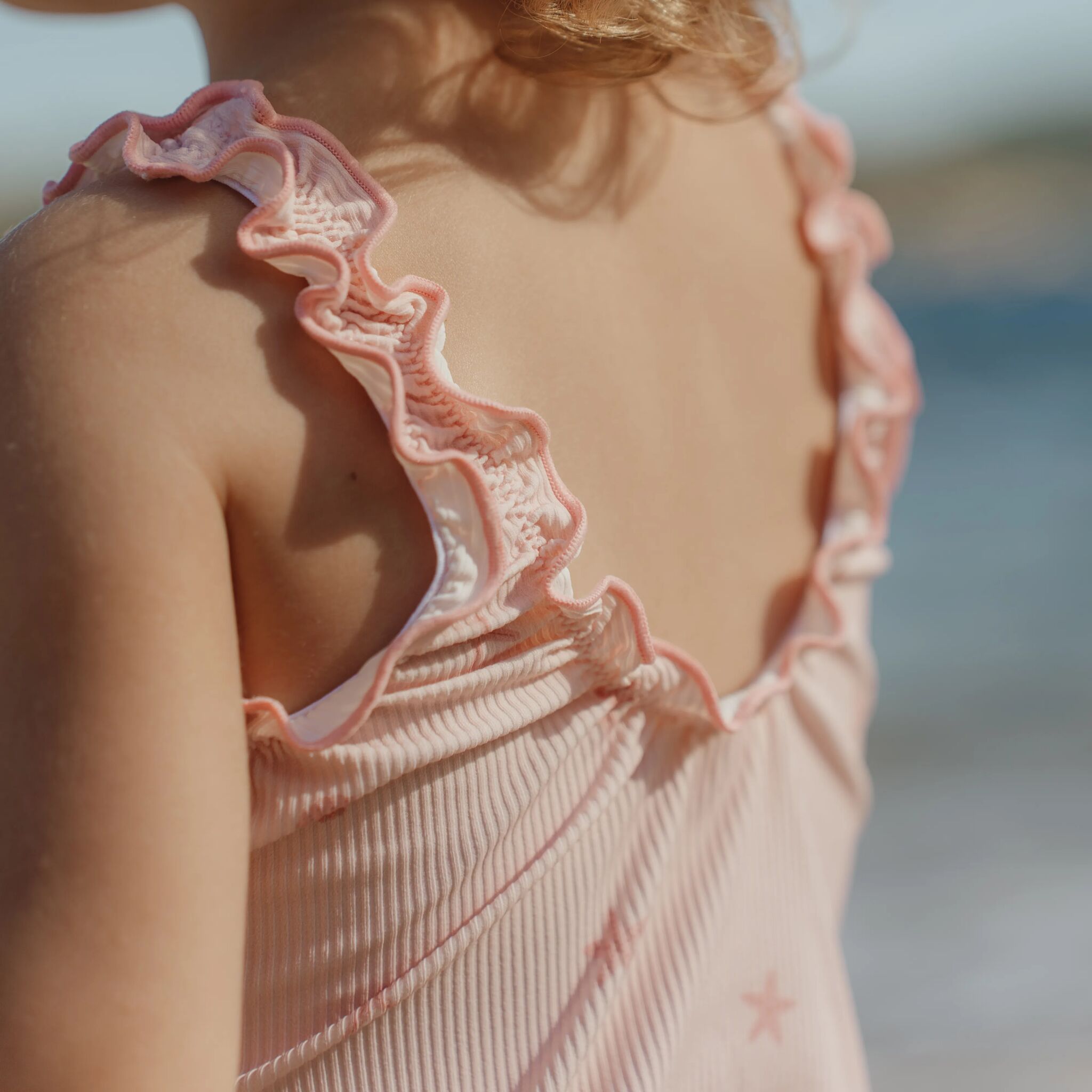 Badeanzug - Rosa - Muscheln 