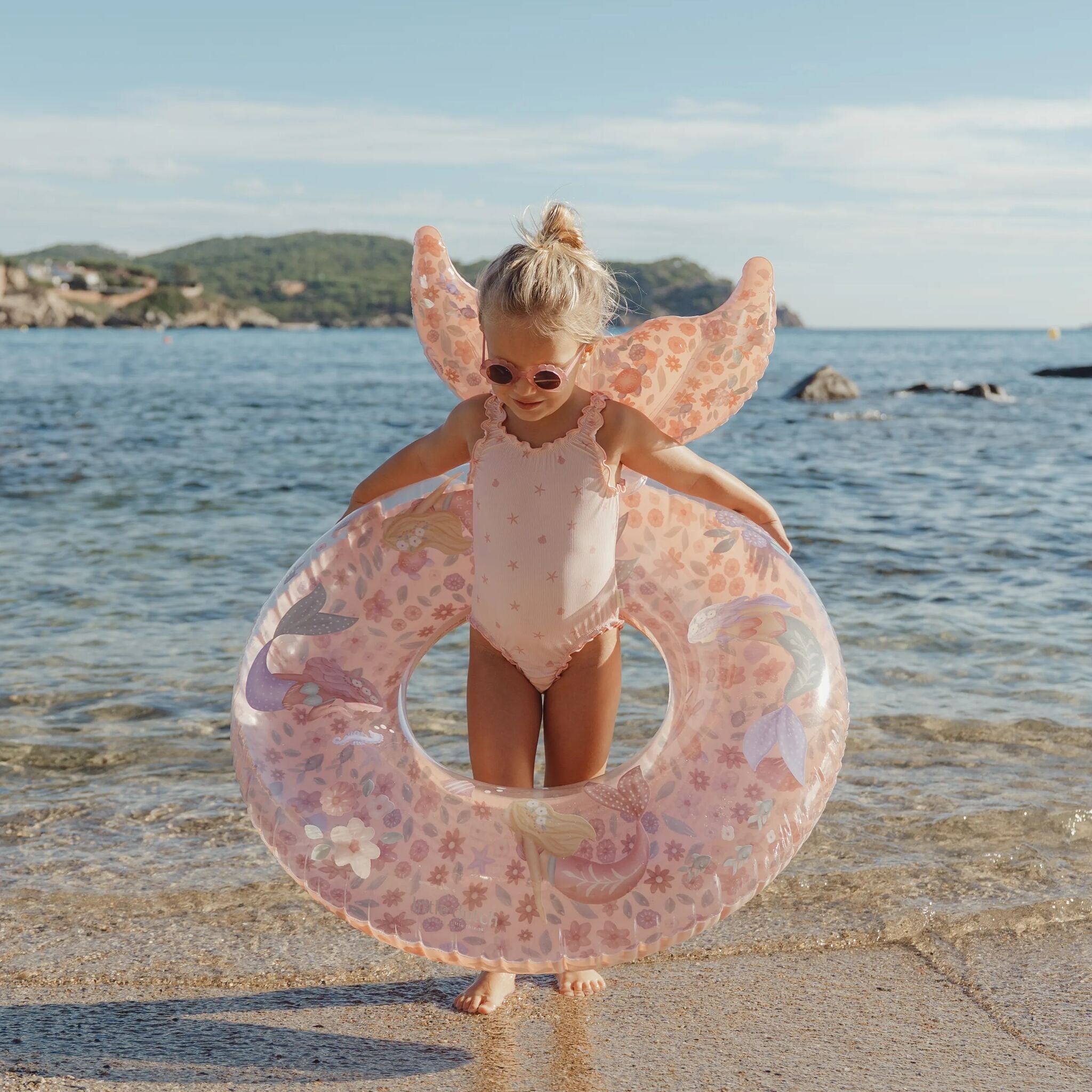 Badeanzug - Rosa - Muscheln 