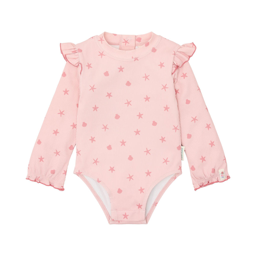 Maillot de bain manches longues - UPF 40 - Rose - Dreamy Seashells