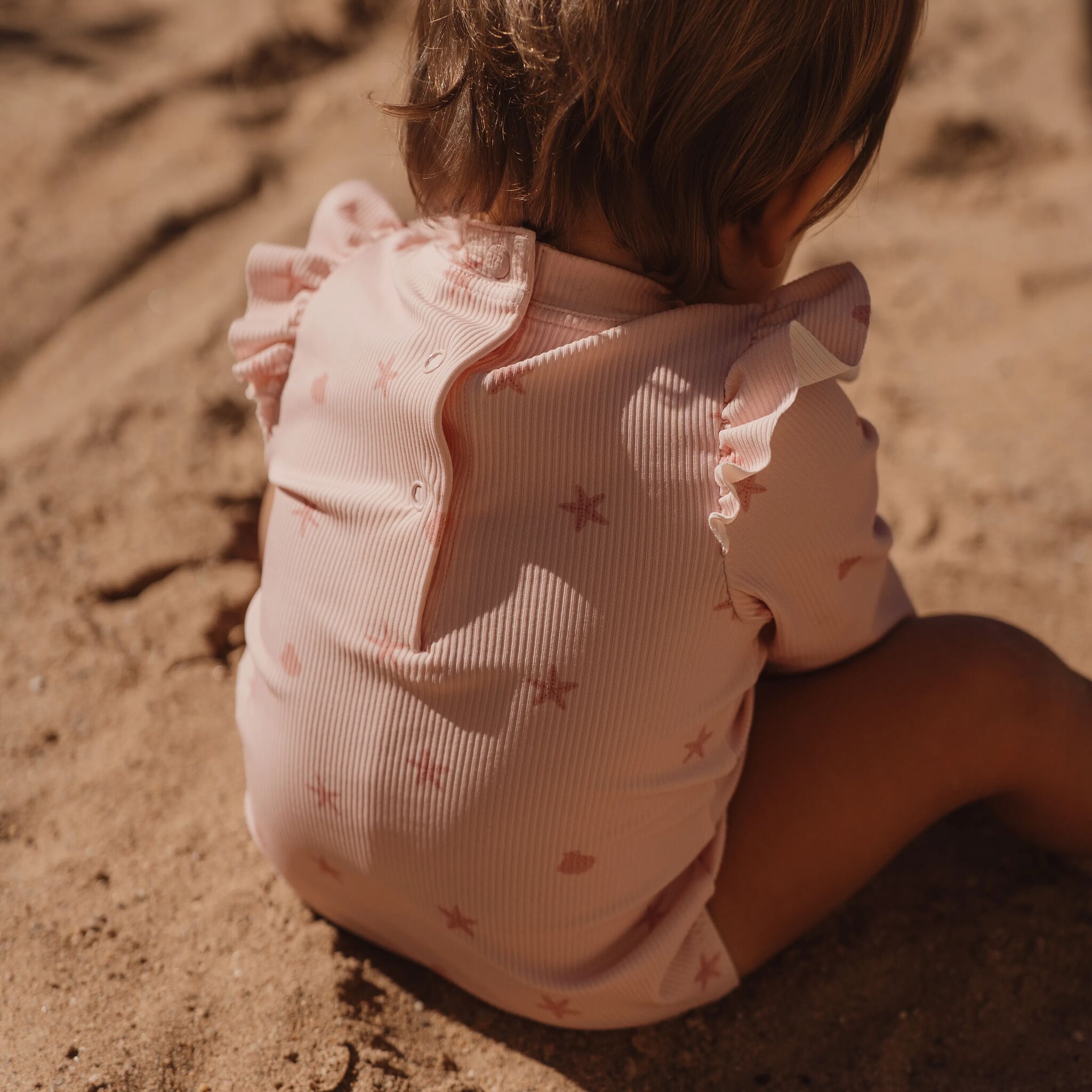 Badpak lange mouw - UPF 40 - Roze - Dreamy Seashells