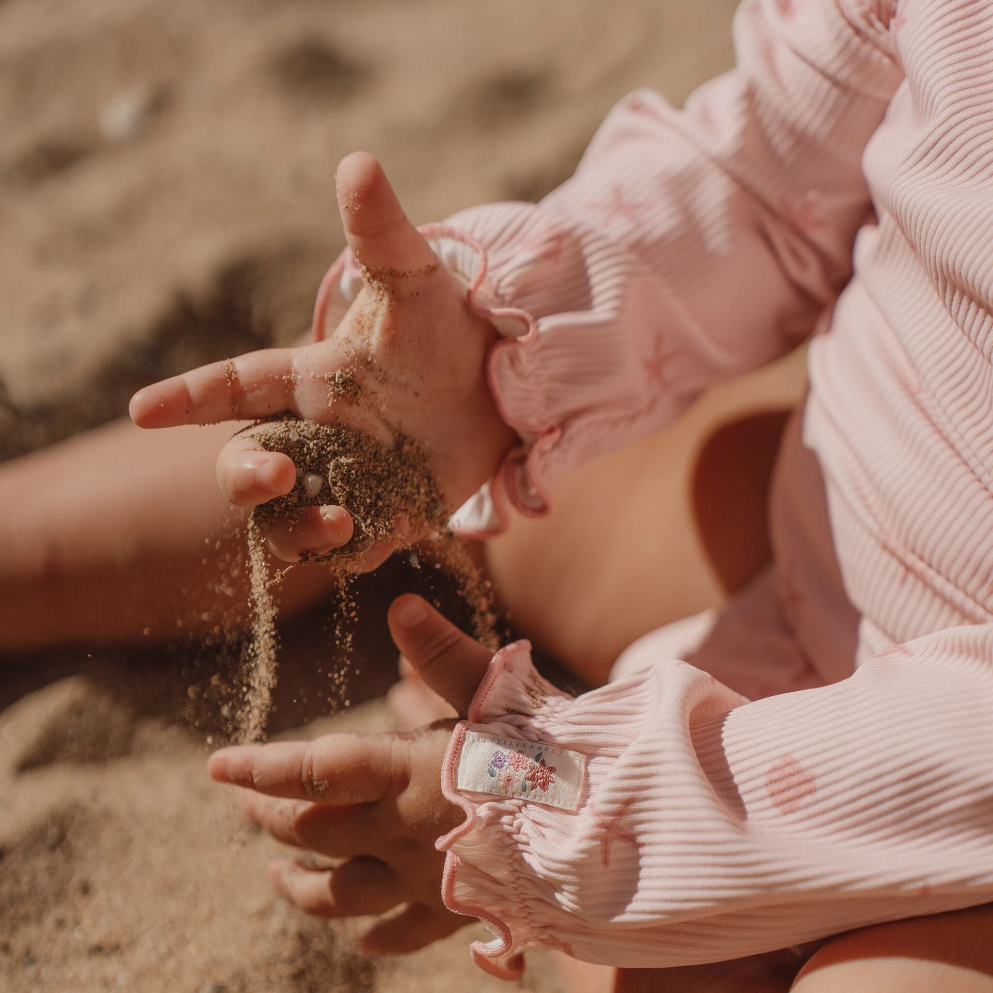 Badpak lange mouw - UPF 40 - Roze - Dreamy Seashells