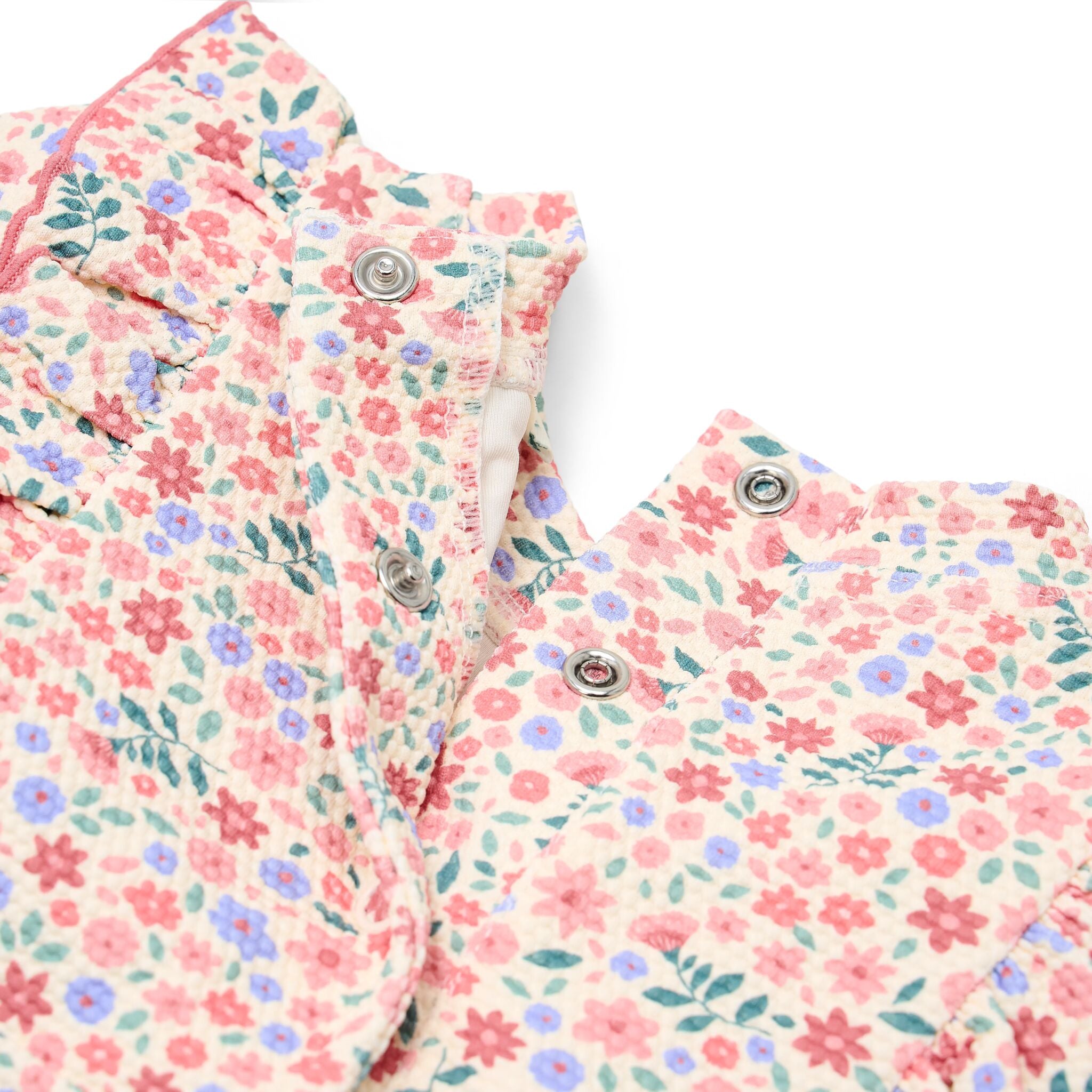 Badeanzug mit kurzen Ärmeln - Blumenmuster 