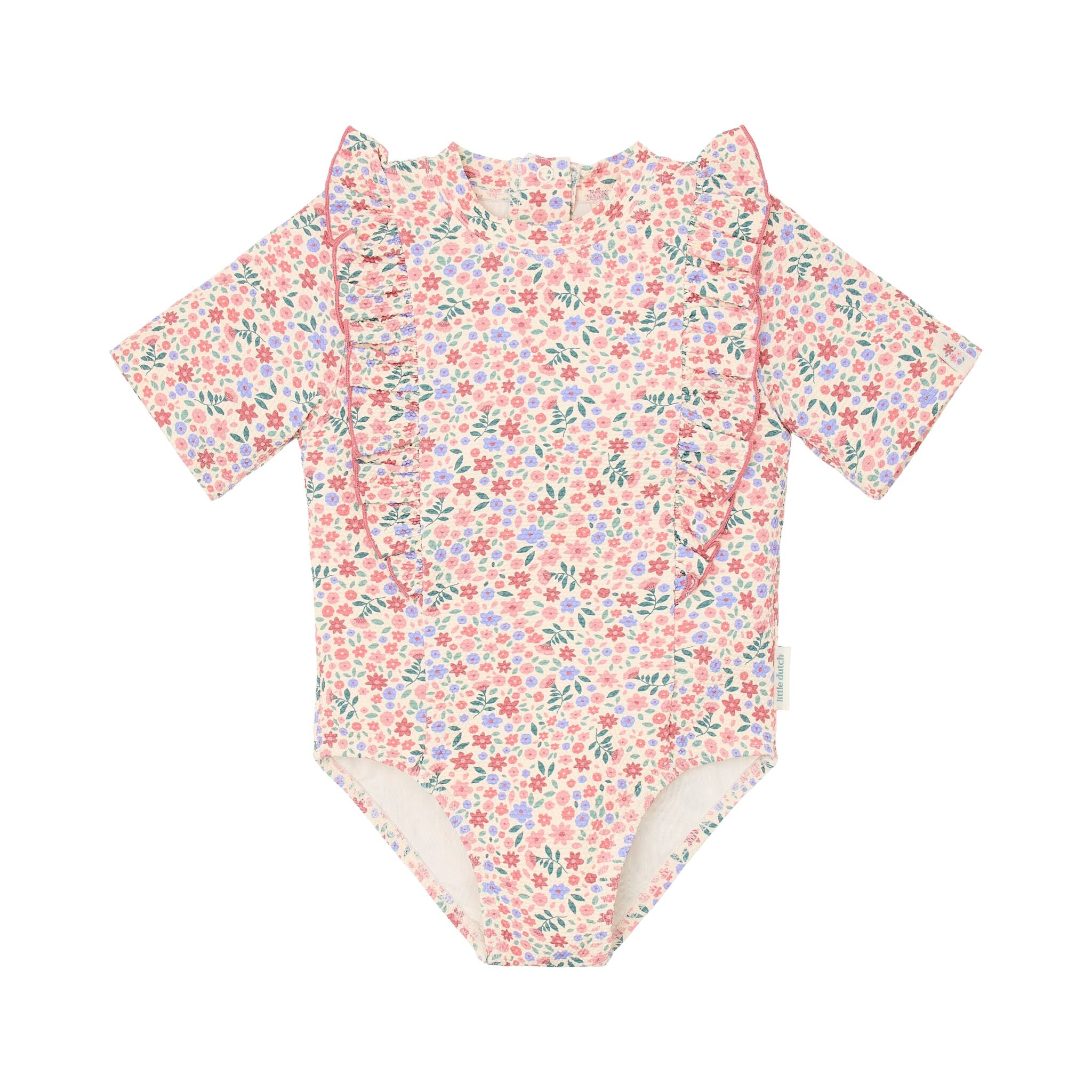 Swimsuit short sleeves - Floral print 