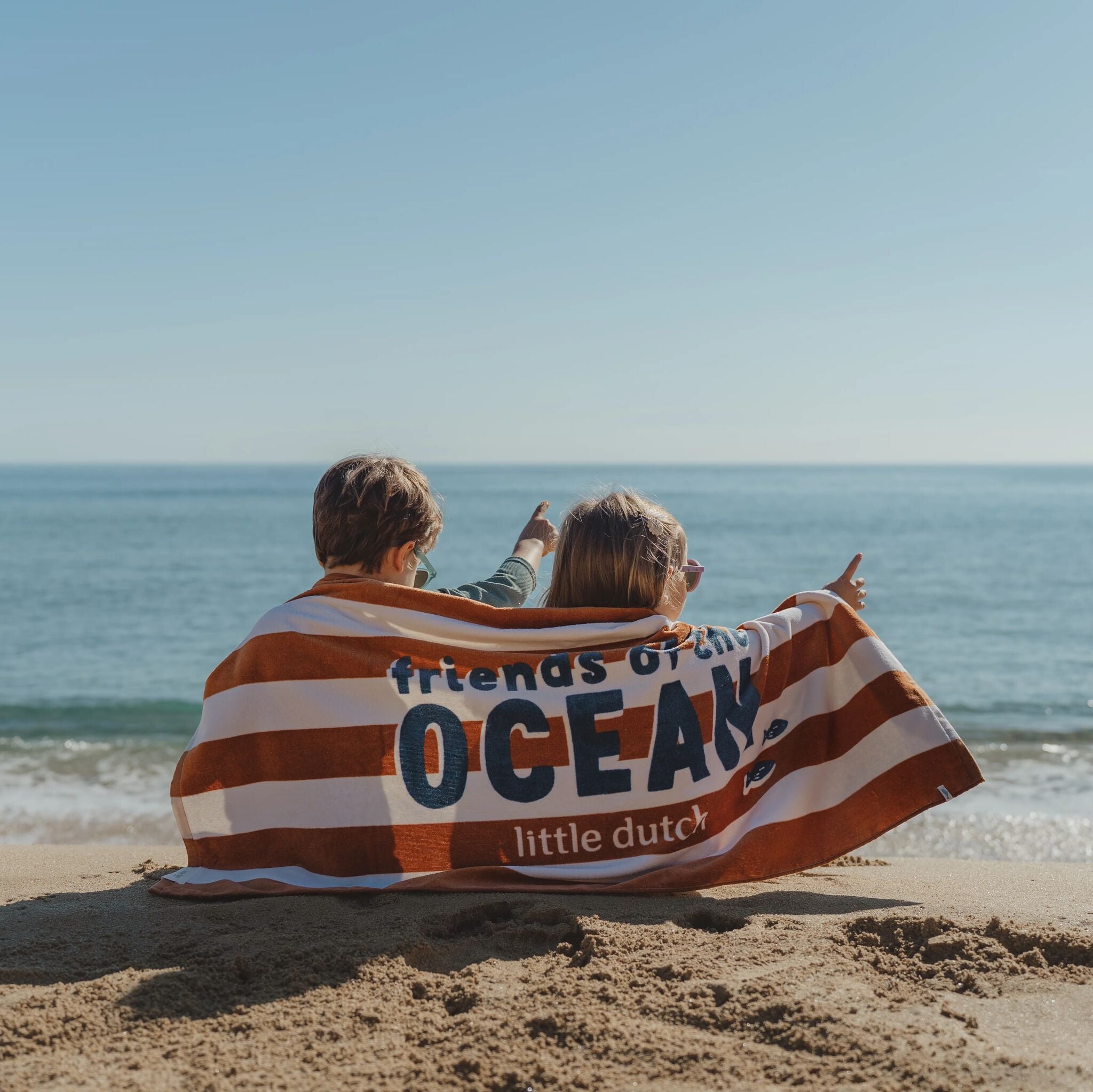 Strandtuch - Braun - Ocean Brown Stripes 