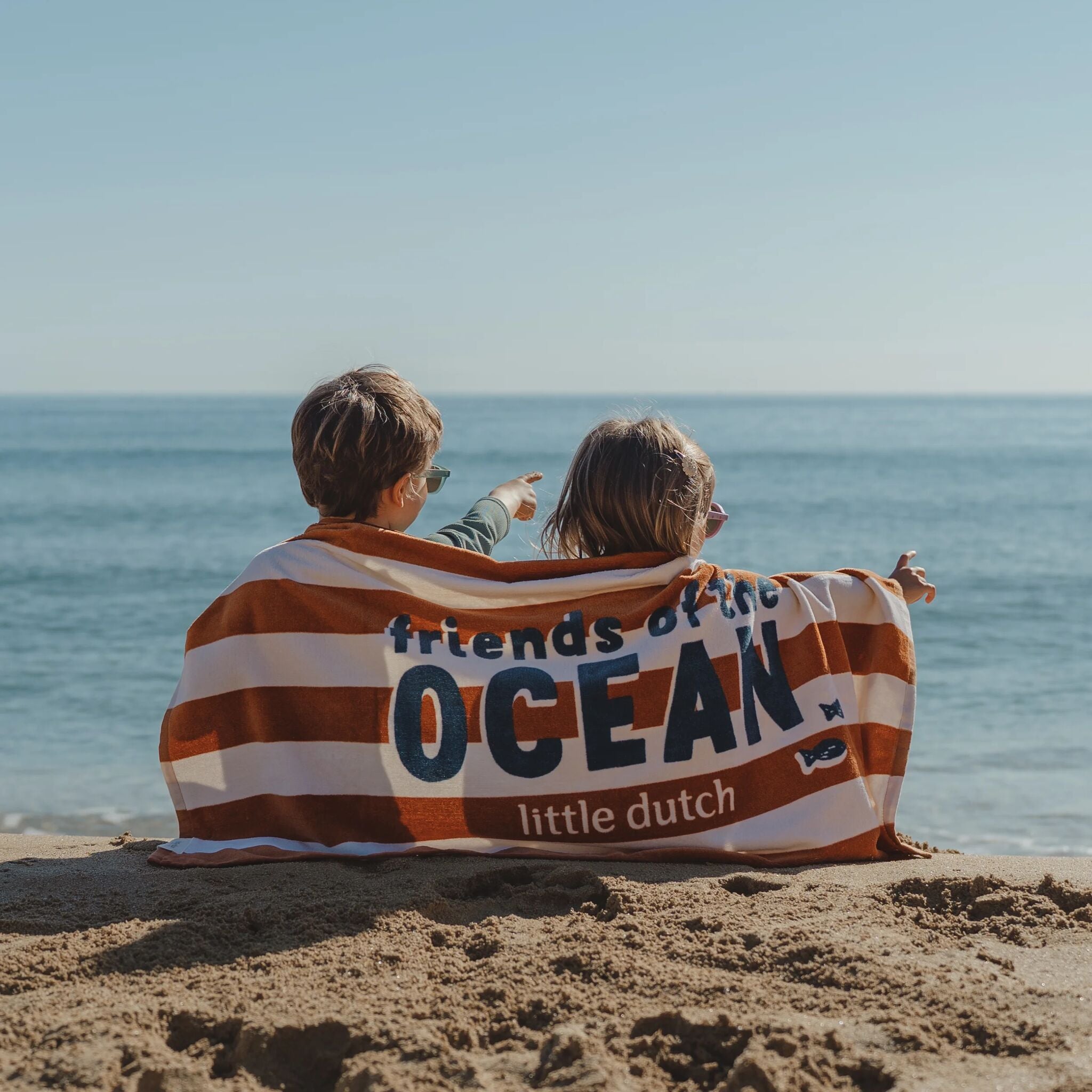 Strandtuch - Braun - Ocean Brown Stripes 