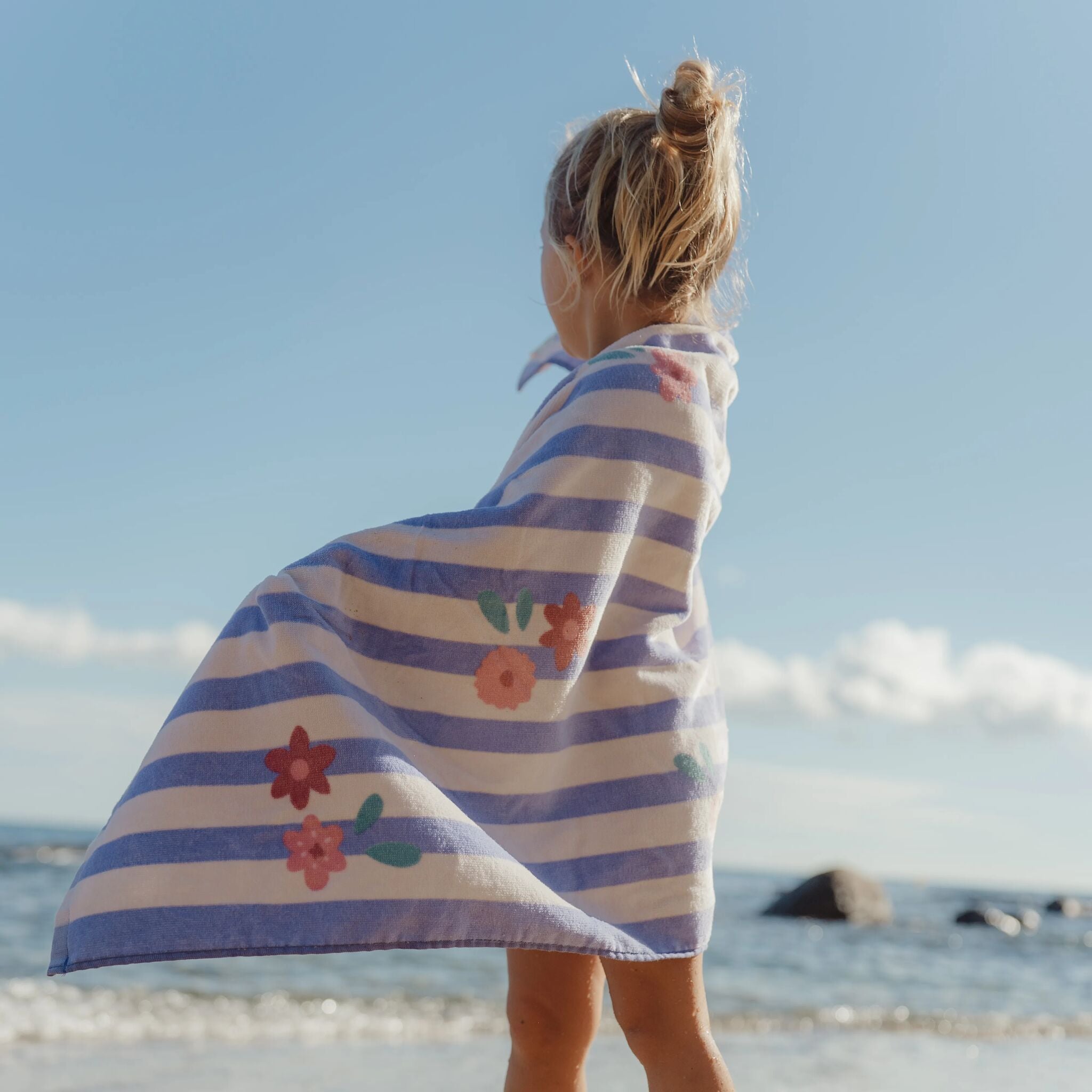 Swim Coll. 26 Beach towel Dreamy Purple stripe - 60cm X 120cm 