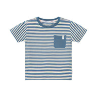 Shirt short sleeve - Blue - Indigo Sand Stripe 