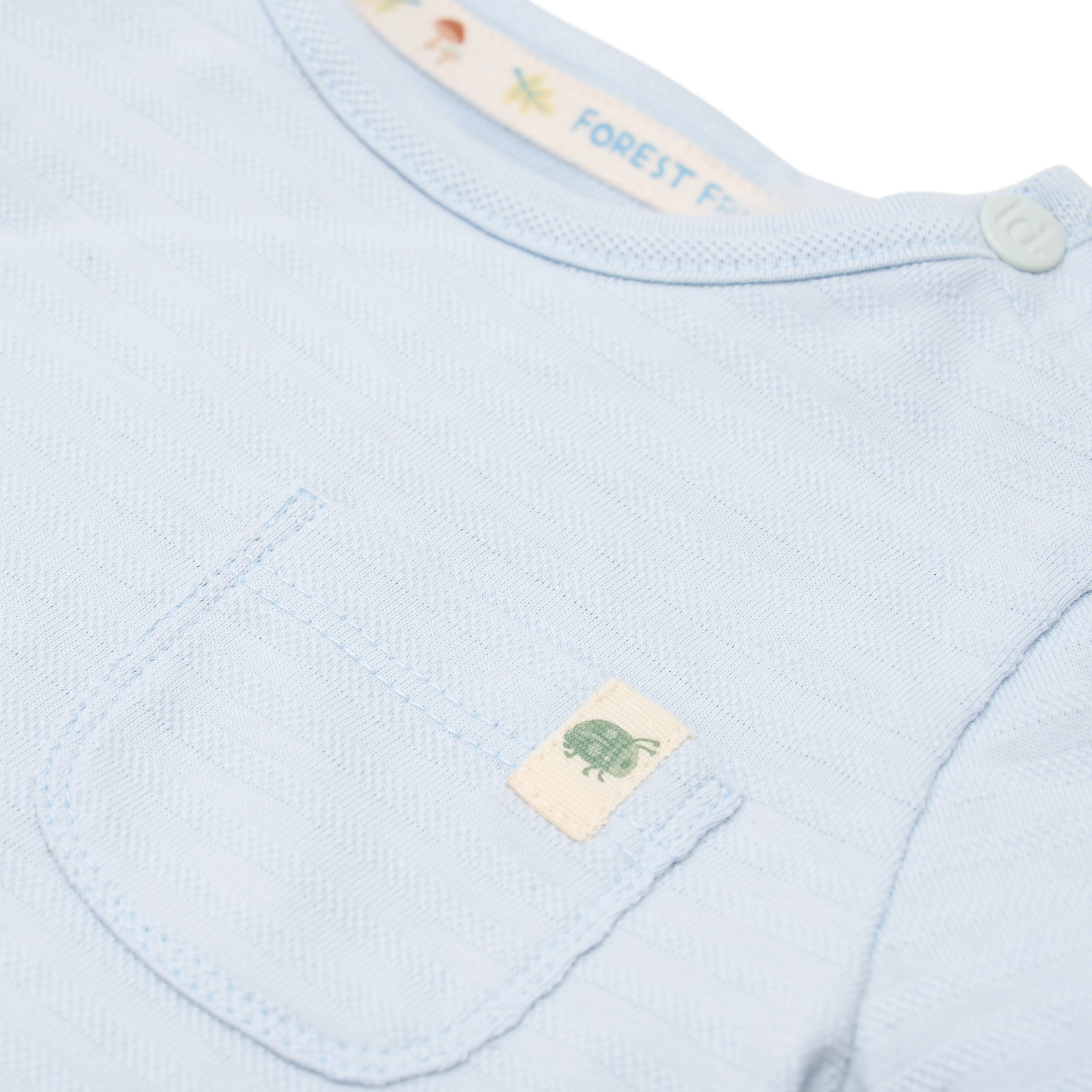 Gestreiftes Hemd mit kurzen Ärmeln - Blau 